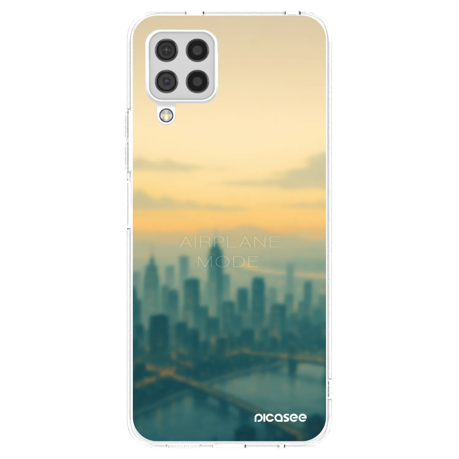 Picasee Samsung Galaxy A22 A225F 4G Hülle - Transparentes Silikon - Airplane mode