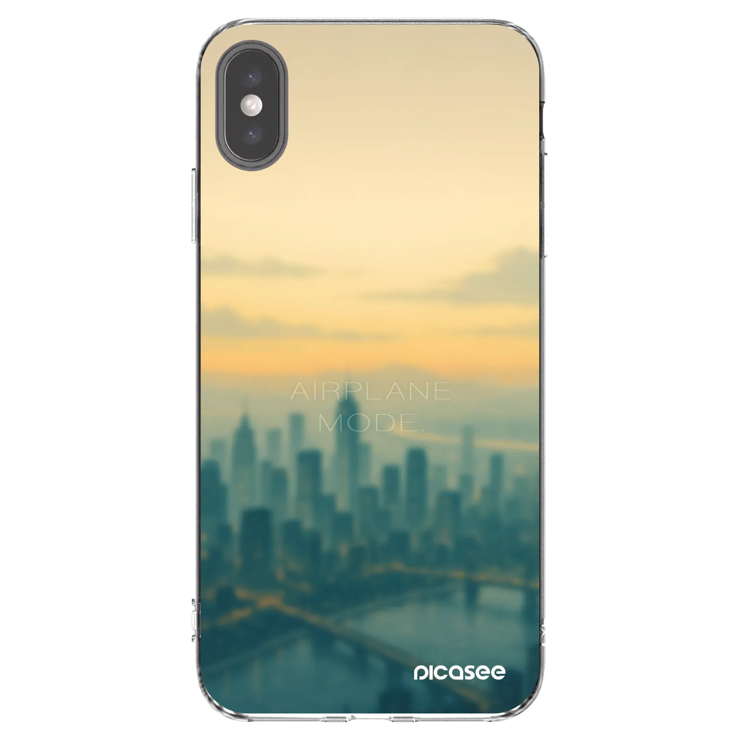 Picasee Apple iPhone XS Max Hülle - Transparentes Silikon - Airplane mode