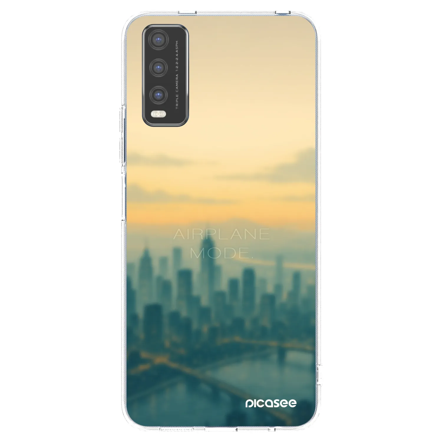 Picasee Vivo Y20s Hülle - Transparentes Silikon - Airplane mode