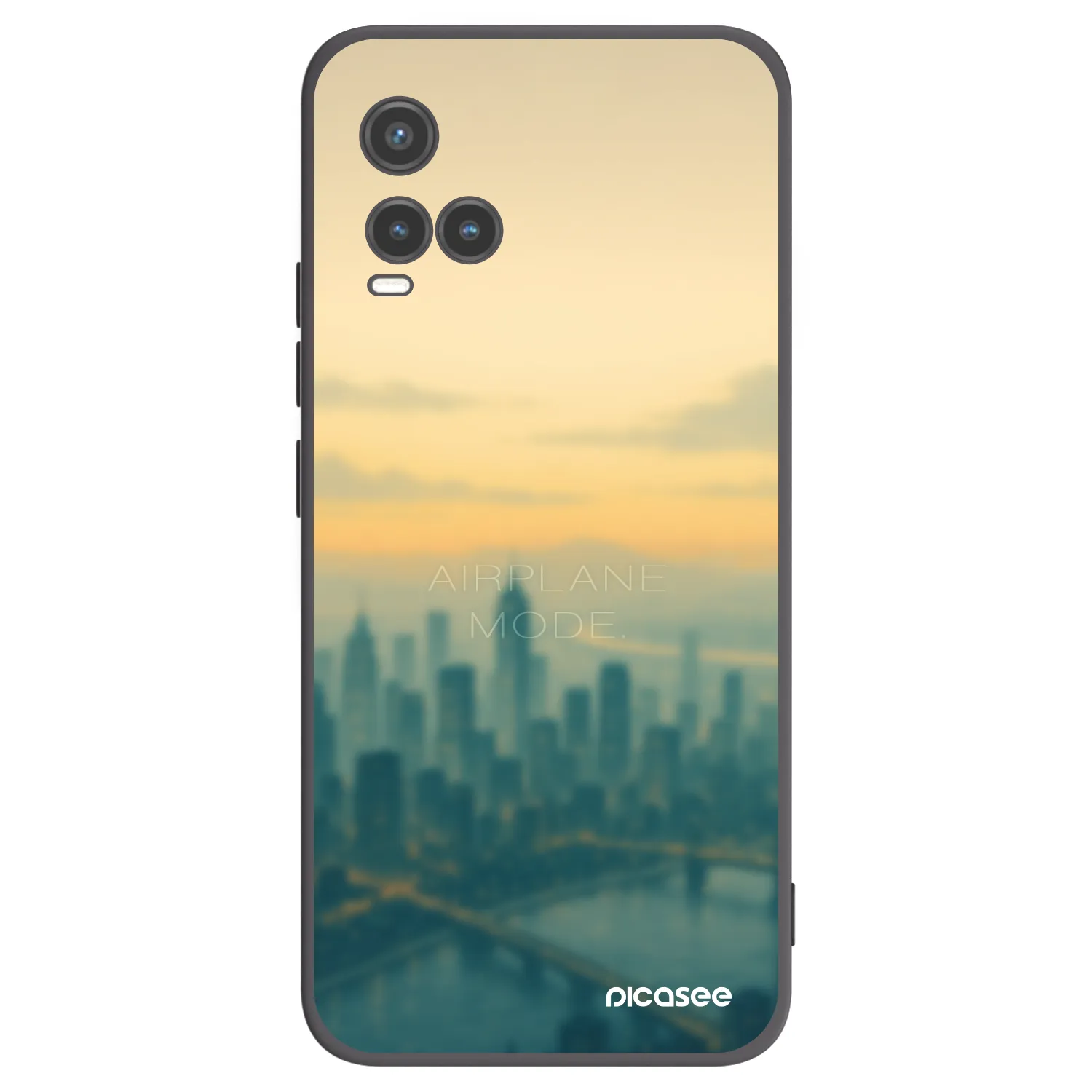 Picasee Vivo Y33s Hülle - Schwarzes Silikon - Airplane mode