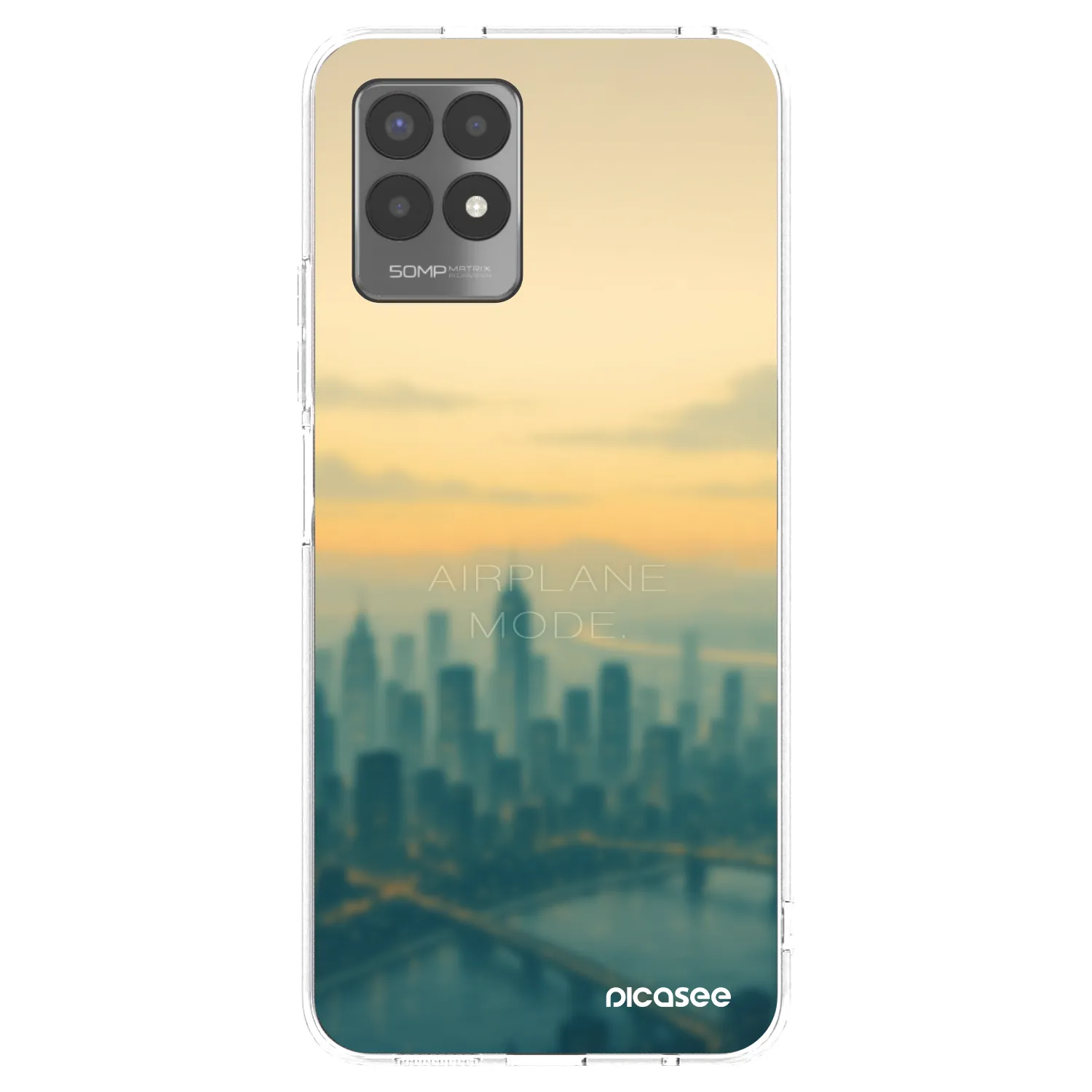 Picasee Realme 8i Hülle - Transparentes Silikon - Airplane mode