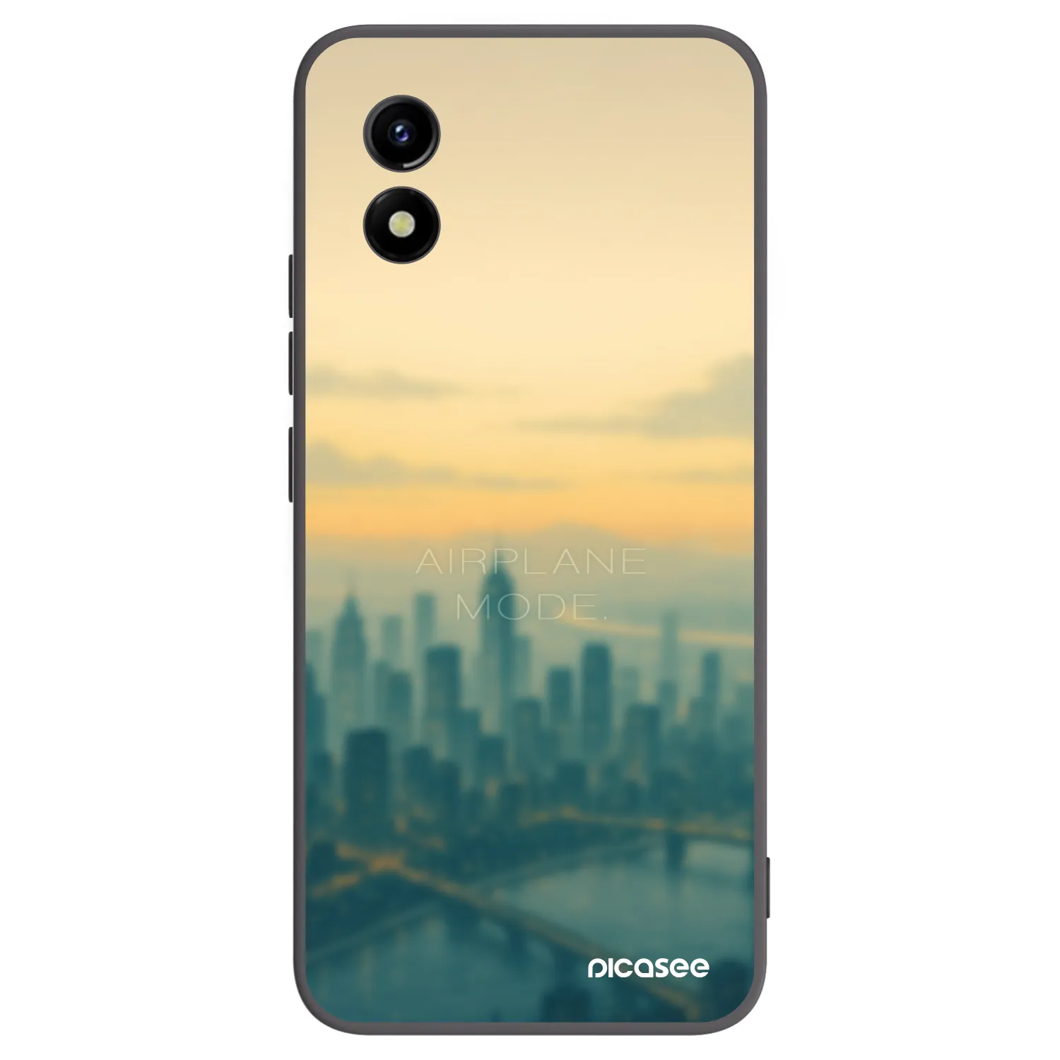 Picasee Vivo Y01 Hülle - Schwarzes Silikon - Airplane mode