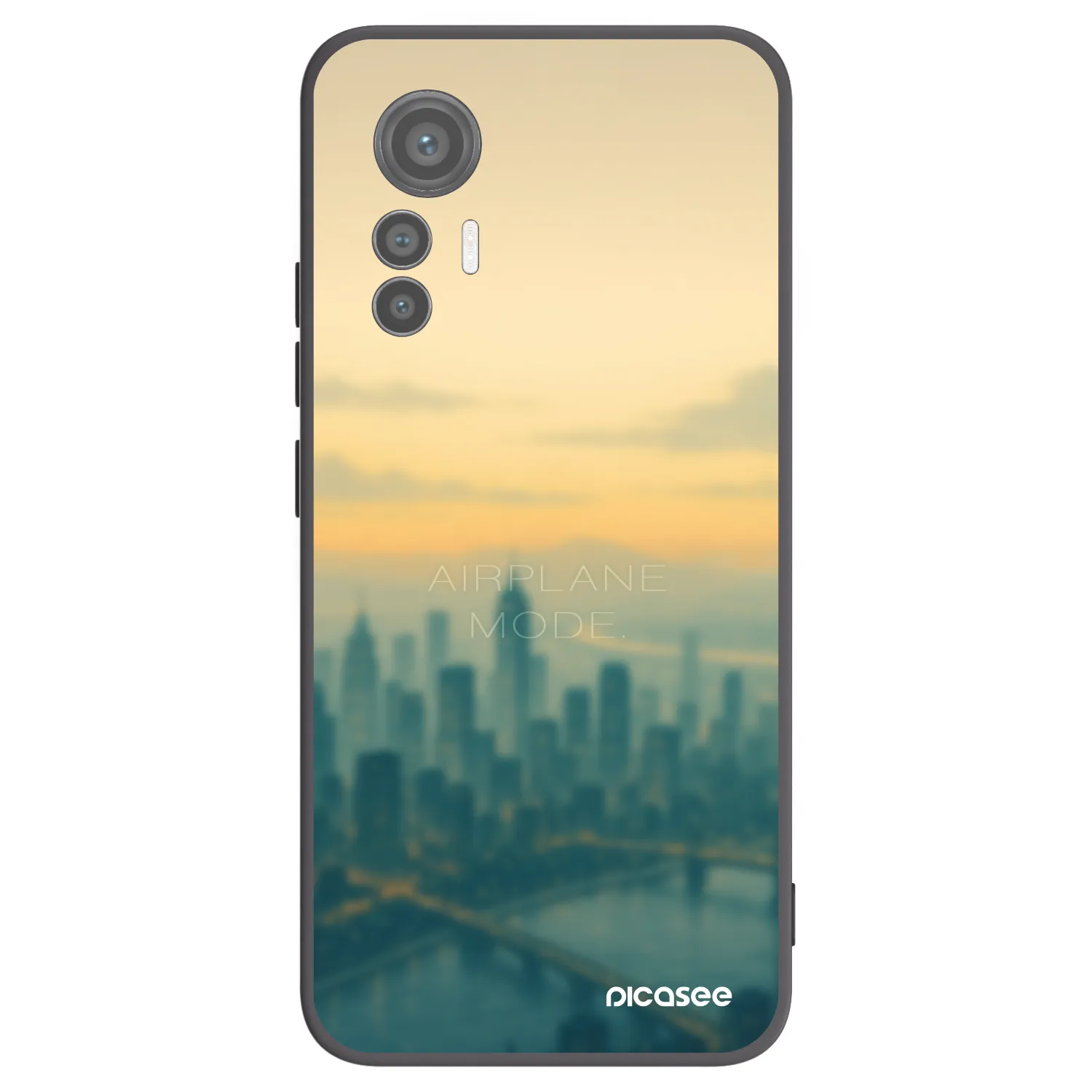 Picasee Xiaomi 12 Lite Hülle - Schwarzes Silikon - Airplane mode