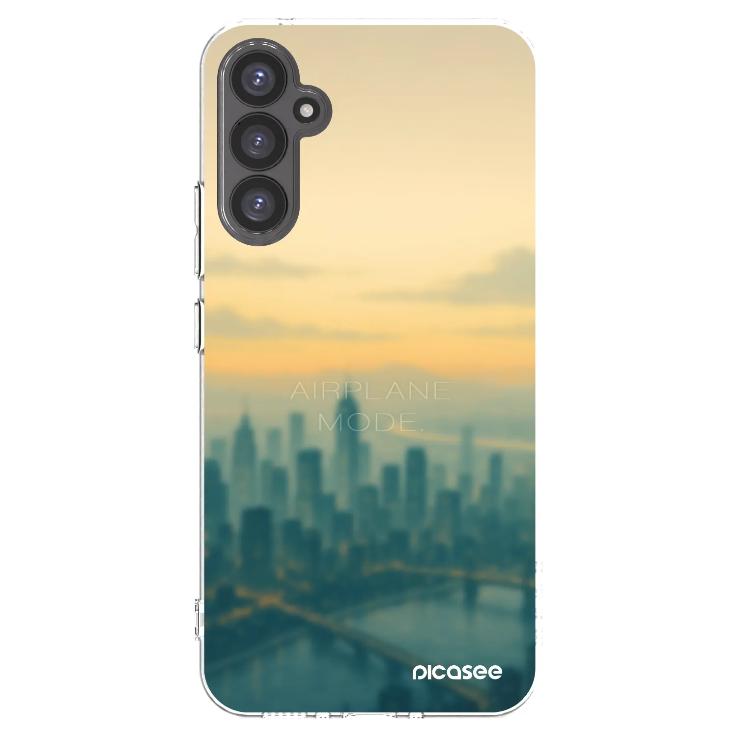 Picasee Samsung Galaxy A34 5G A346B Hülle - Transparentes Silikon - Airplane mode
