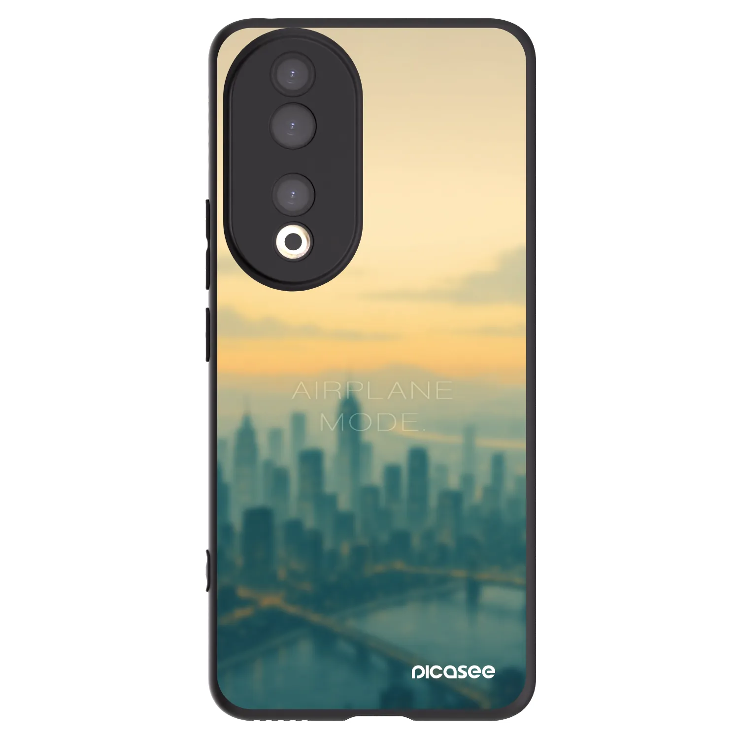 Picasee Honor 90 5G Hülle - Schwarzes Silikon - Airplane mode