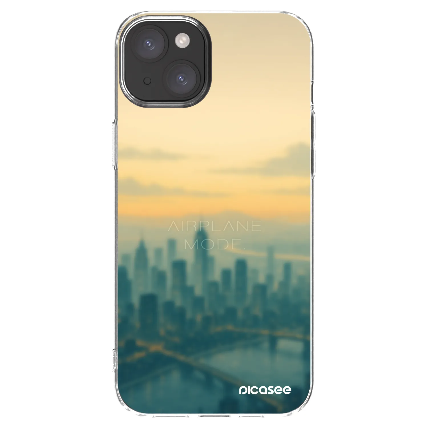 Picasee Apple iPhone 15 Plus Hülle - Transparentes Silikon - Airplane mode