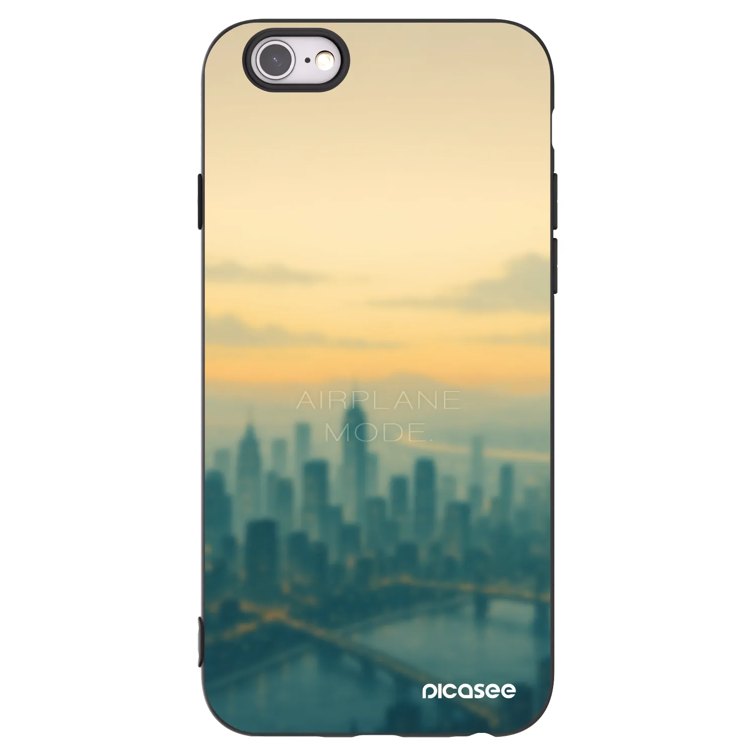 Picasee Apple iPhone 6/6S Hülle - Schwarzes Silikon - Airplane mode