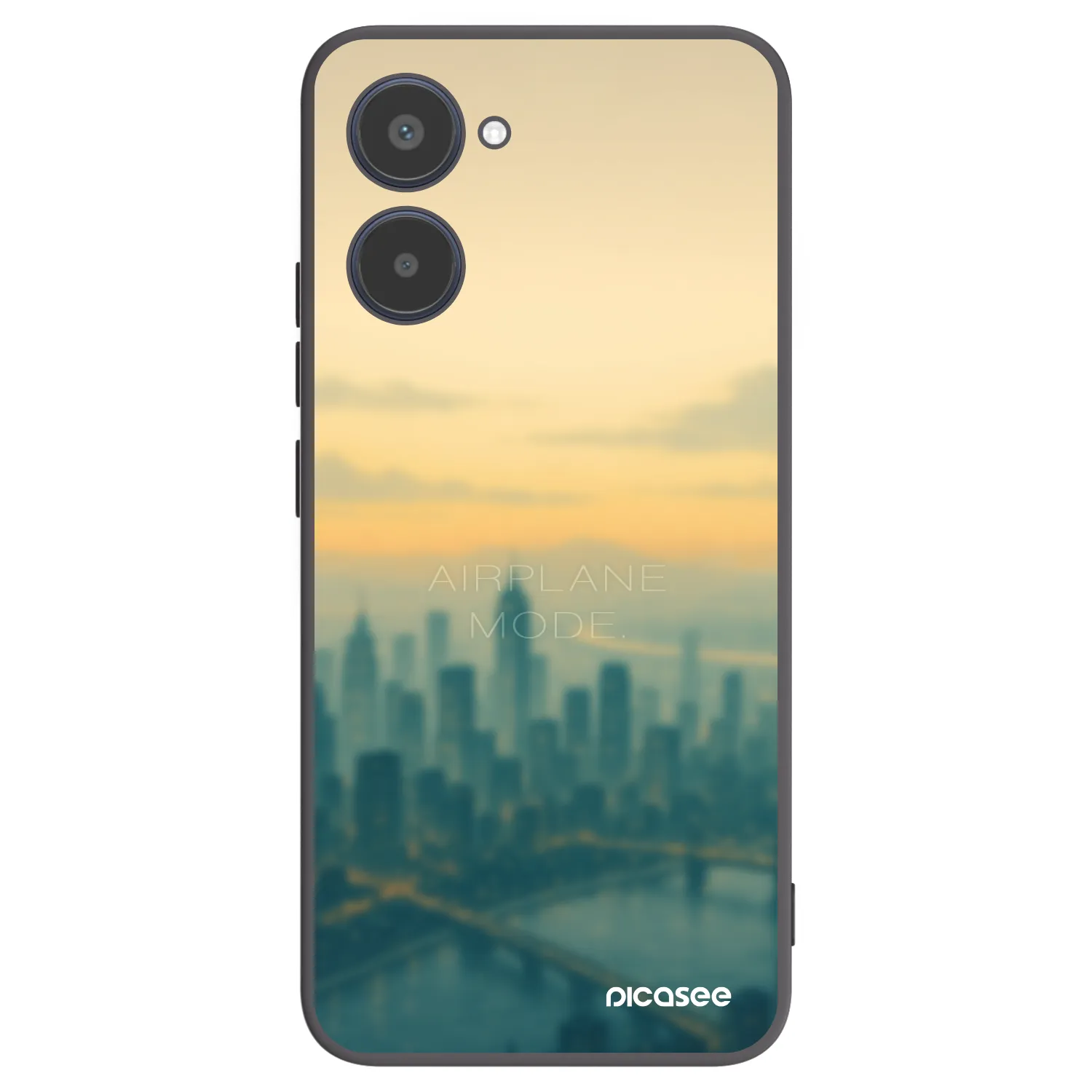 Picasee Realme 10 4G Hülle - Schwarzes Silikon - Airplane mode