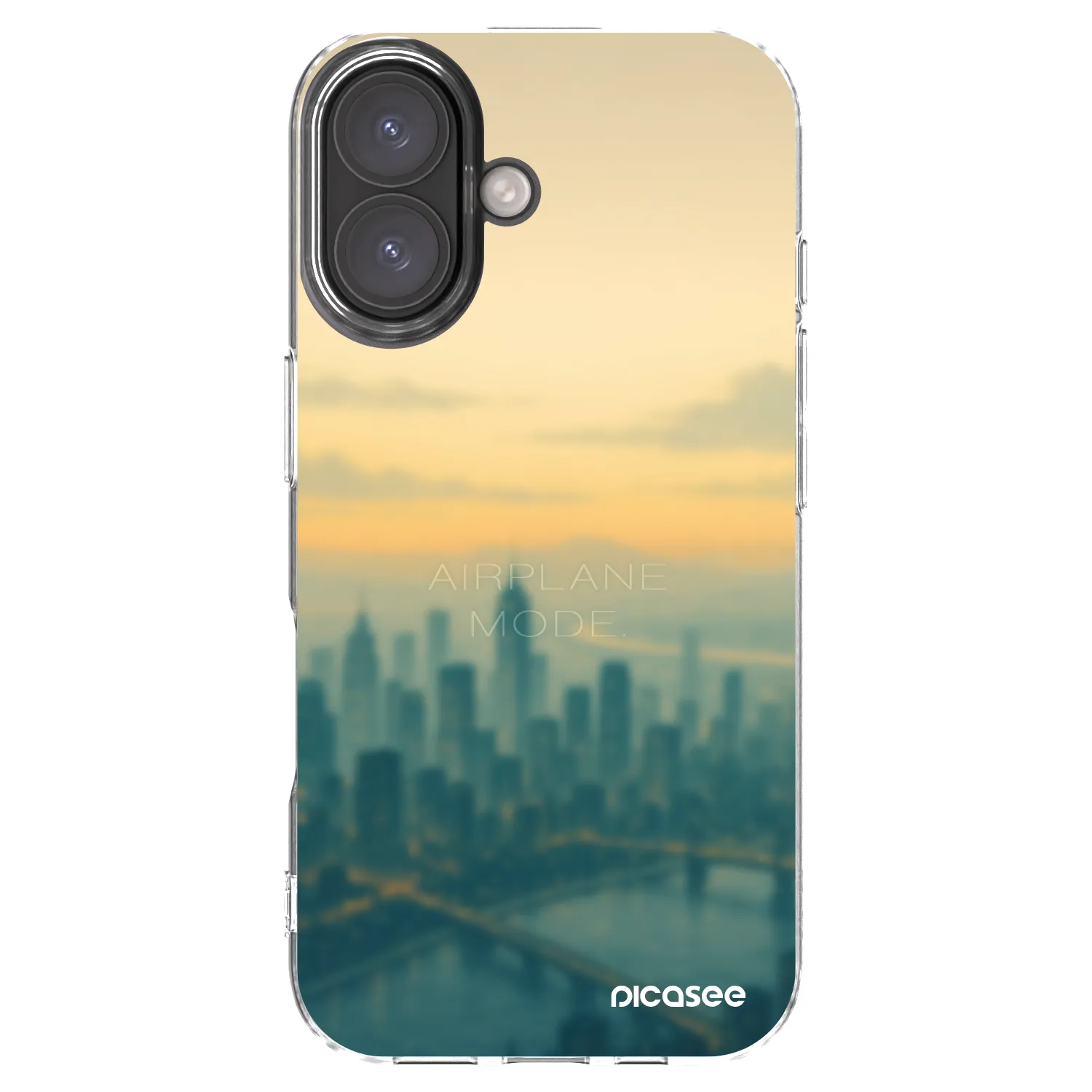 Picasee Apple iPhone 16 Hülle - Transparentes Silikon - Airplane mode