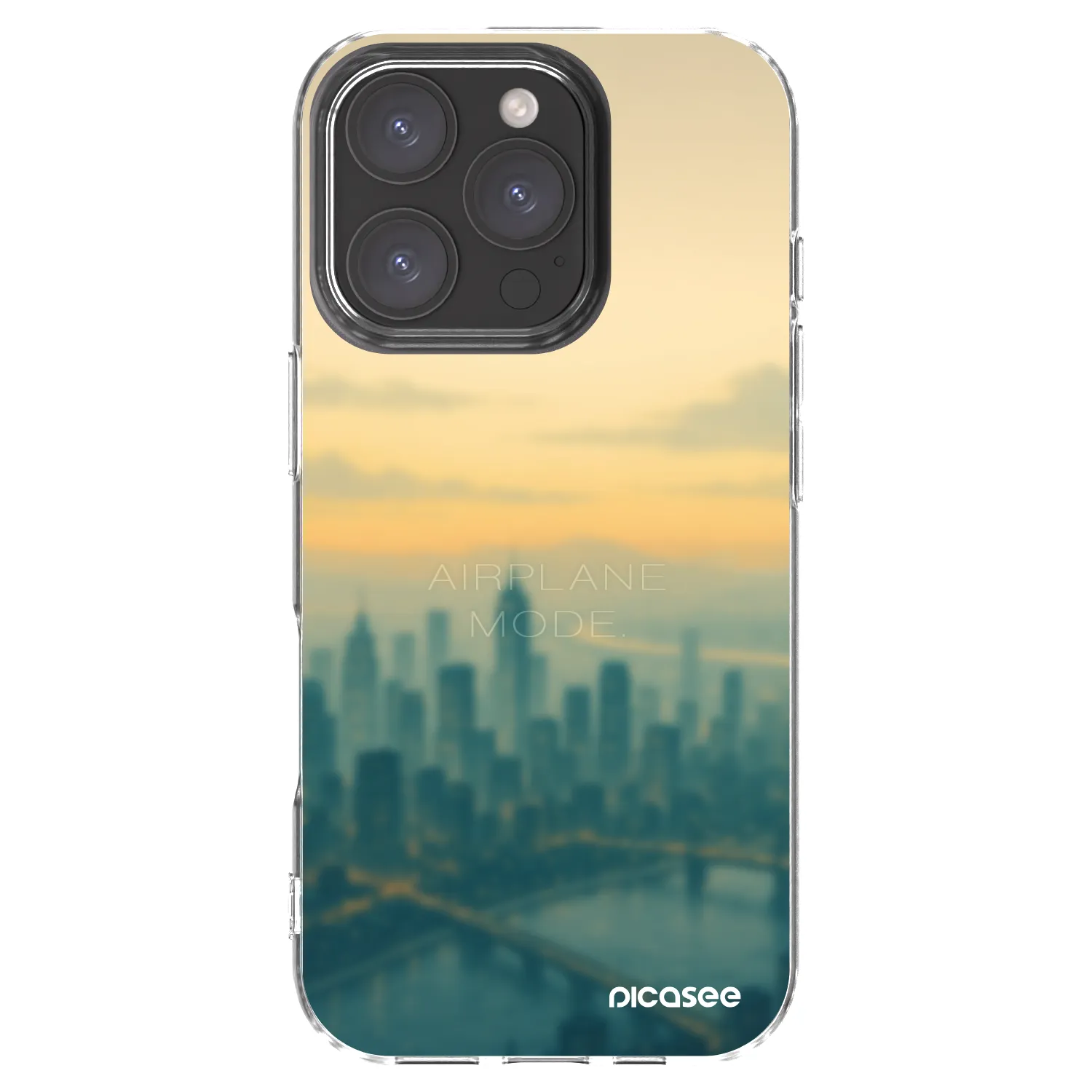 Picasee Apple iPhone 16 Pro Hülle - Transparentes Silikon - Airplane mode
