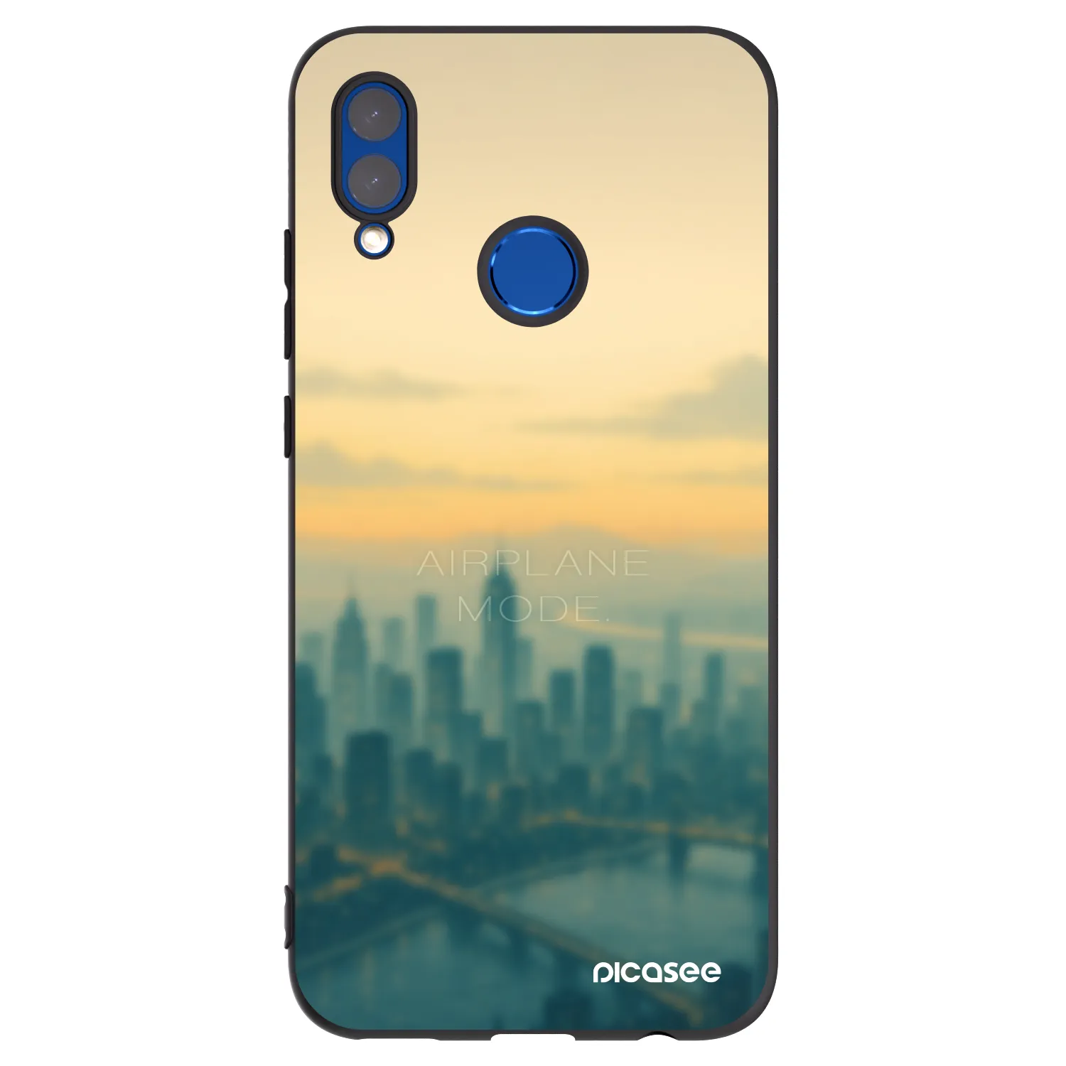 Picasee Honor 10 Lite Hülle - Schwarzes Silikon - Airplane mode