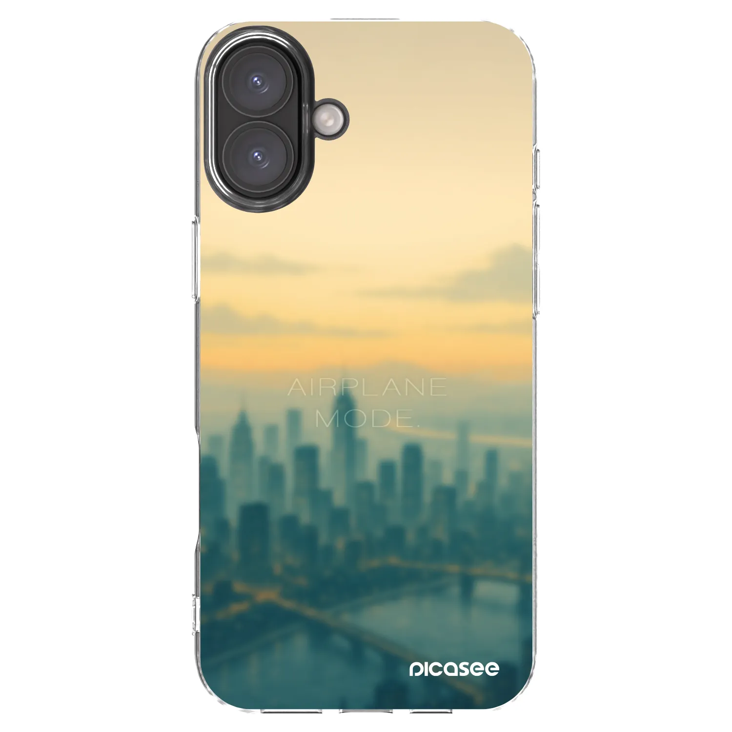 Picasee Apple iPhone 16 Plus Hülle - Transparentes Silikon - Airplane mode