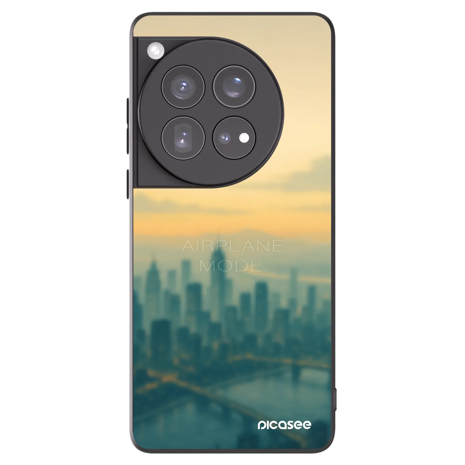 Picasee OnePlus 12 5G Hülle - Schwarzes Silikon - Airplane mode