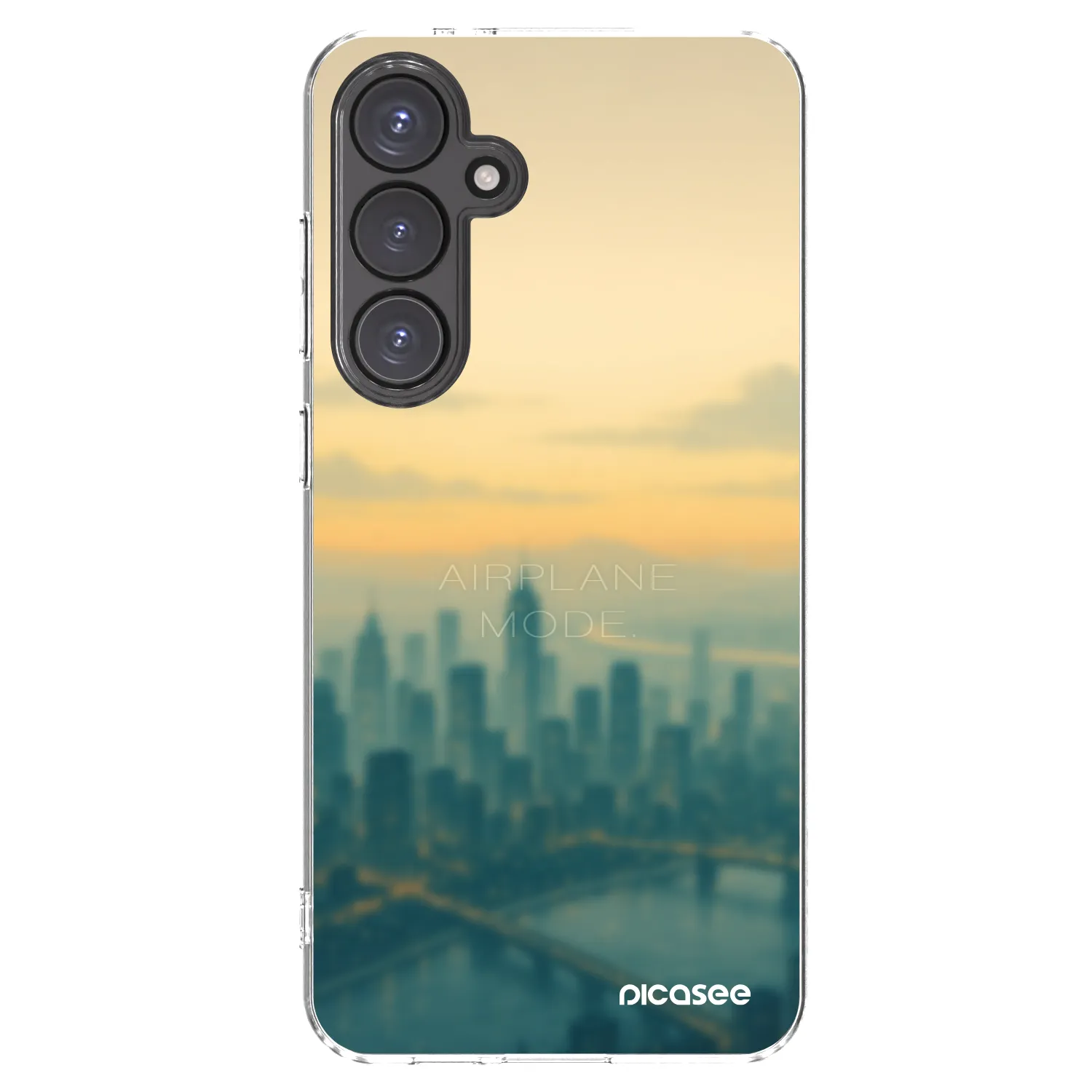 Picasee Samsung Galaxy S24 FE S721B Hülle - Transparentes Silikon - Airplane mode