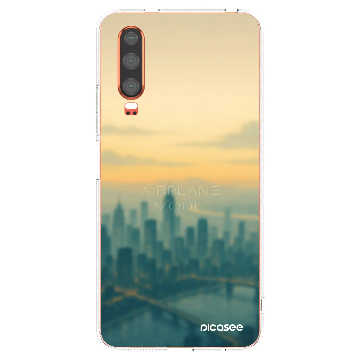 Picasee Huawei P30 Hülle - Transparentes Silikon - Airplane mode