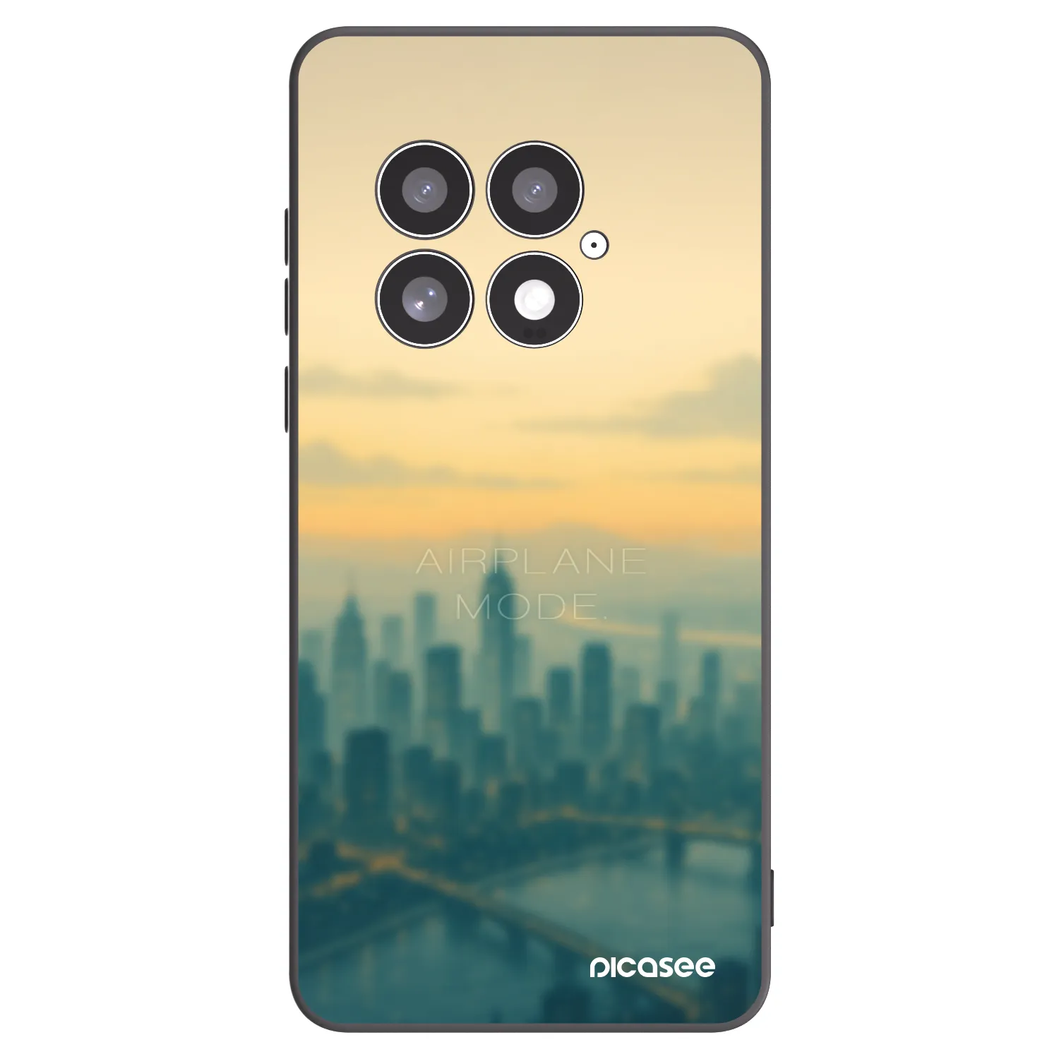 Picasee OnePlus 13 5G Hülle - Schwarzes Silikon - Airplane mode