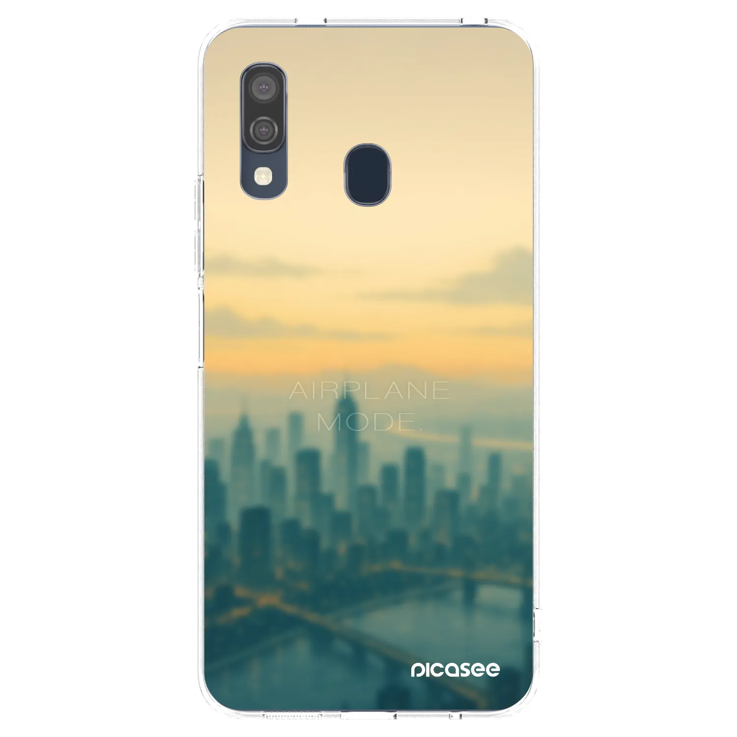 Picasee Samsung Galaxy A40 A405F Hülle - Transparentes Silikon - Airplane mode