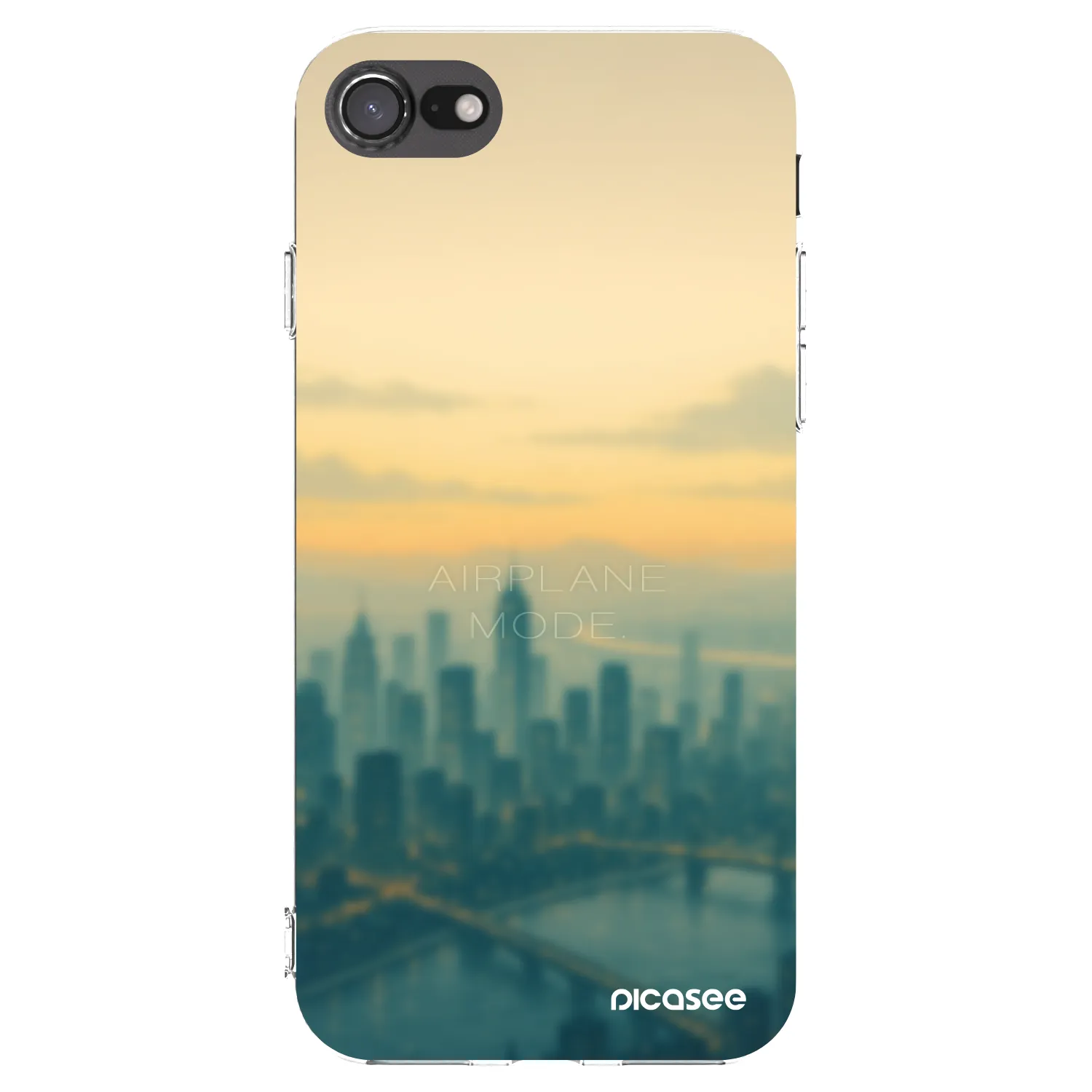 Picasee Apple iPhone SE 2020 Hülle - Transparentes Silikon - Airplane mode