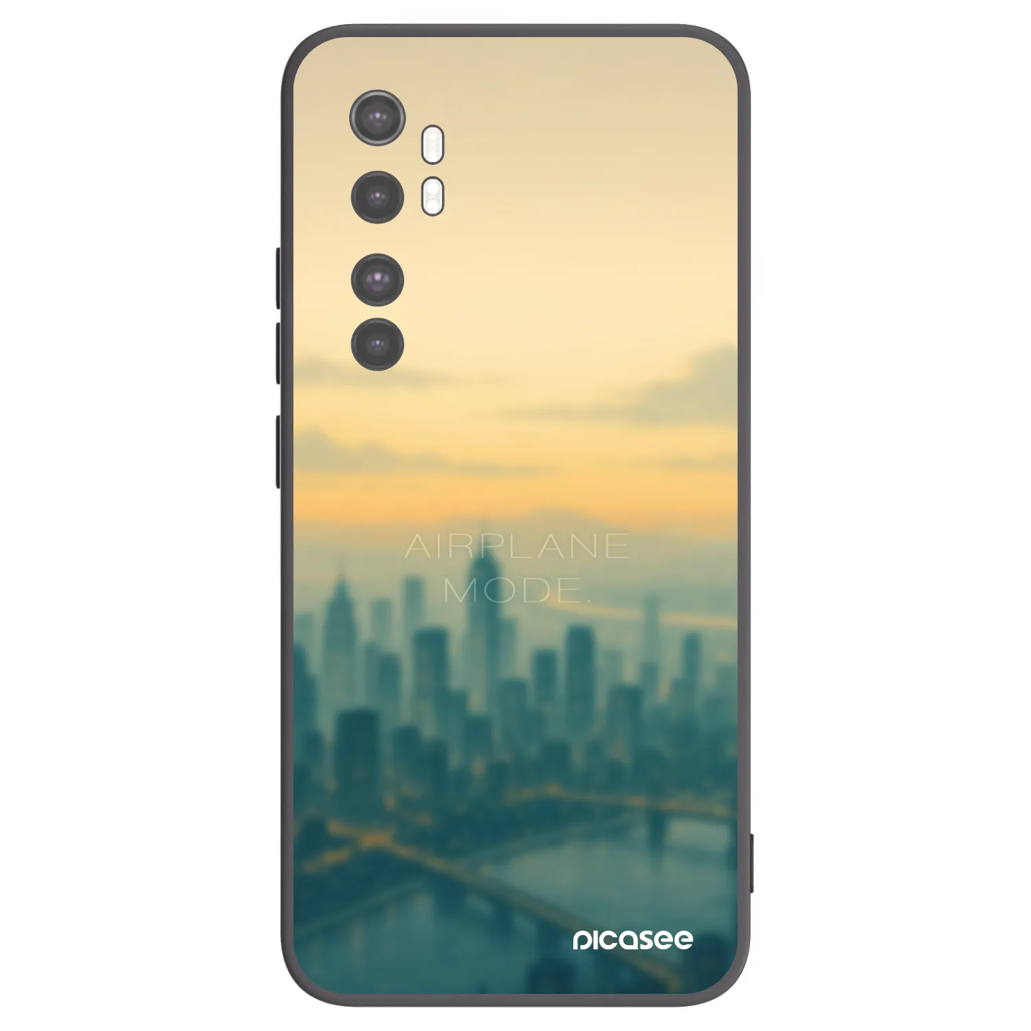 Picasee Xiaomi Mi Note 10 Lite Hülle - Schwarzes Silikon - Airplane mode