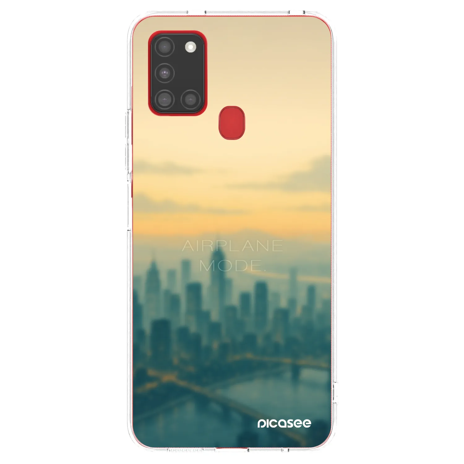 Picasee Samsung Galaxy A21s Hülle - Transparentes Silikon - Airplane mode