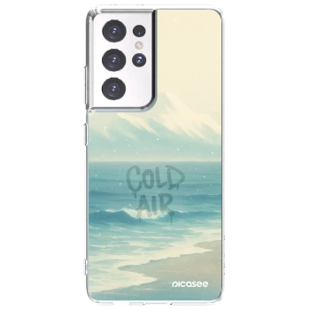 Picasee Samsung Galaxy S21 Ultra 5G G998B Hülle - Transparentes Silikon - COLD AIR