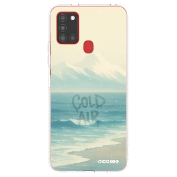 Picasee Samsung Galaxy A21s Hülle - Transparentes Silikon - COLD AIR