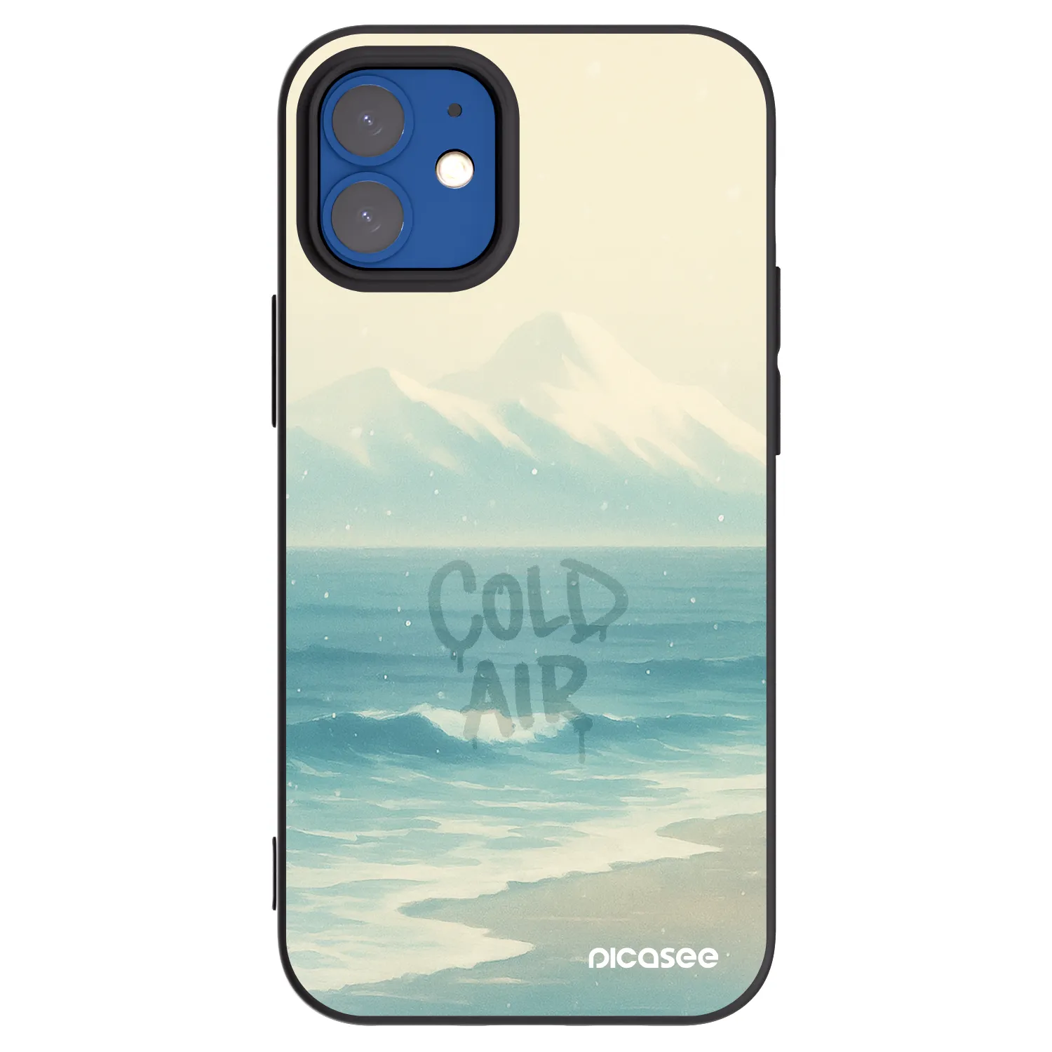 Picasee Apple iPhone 12 mini Hülle - Schwarzes Silikon - COLD AIR