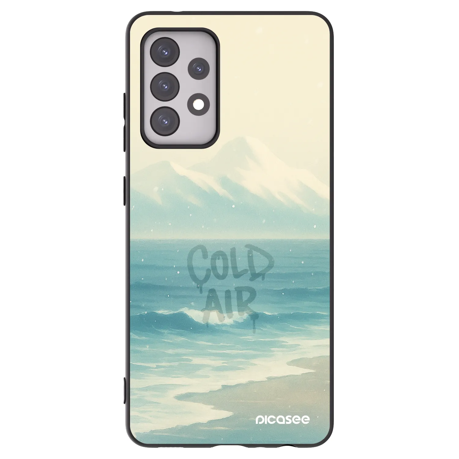 Picasee Samsung Galaxy A52 5G A525F Hülle - Schwarzes Silikon - COLD AIR