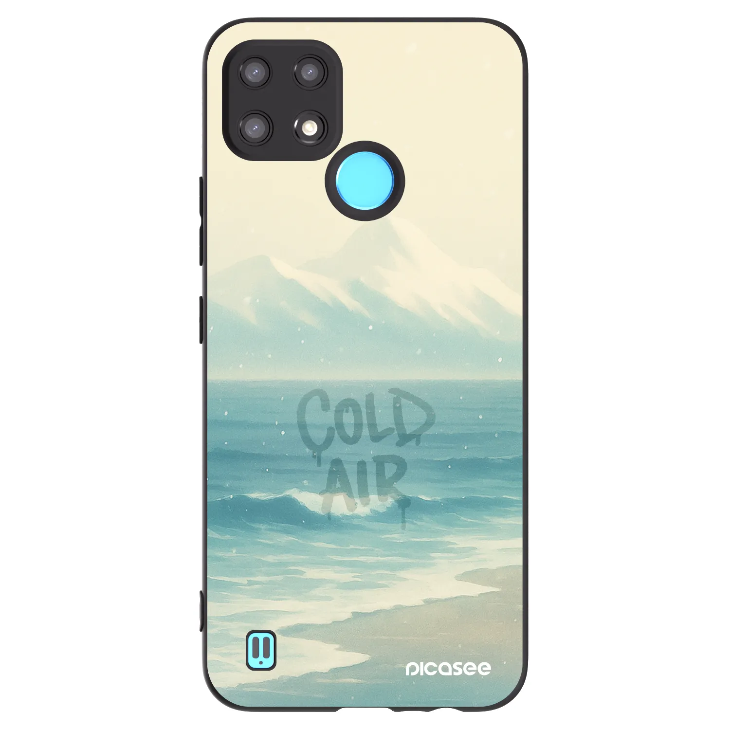 Picasee Realme C21 Hülle - Schwarzes Silikon - COLD AIR