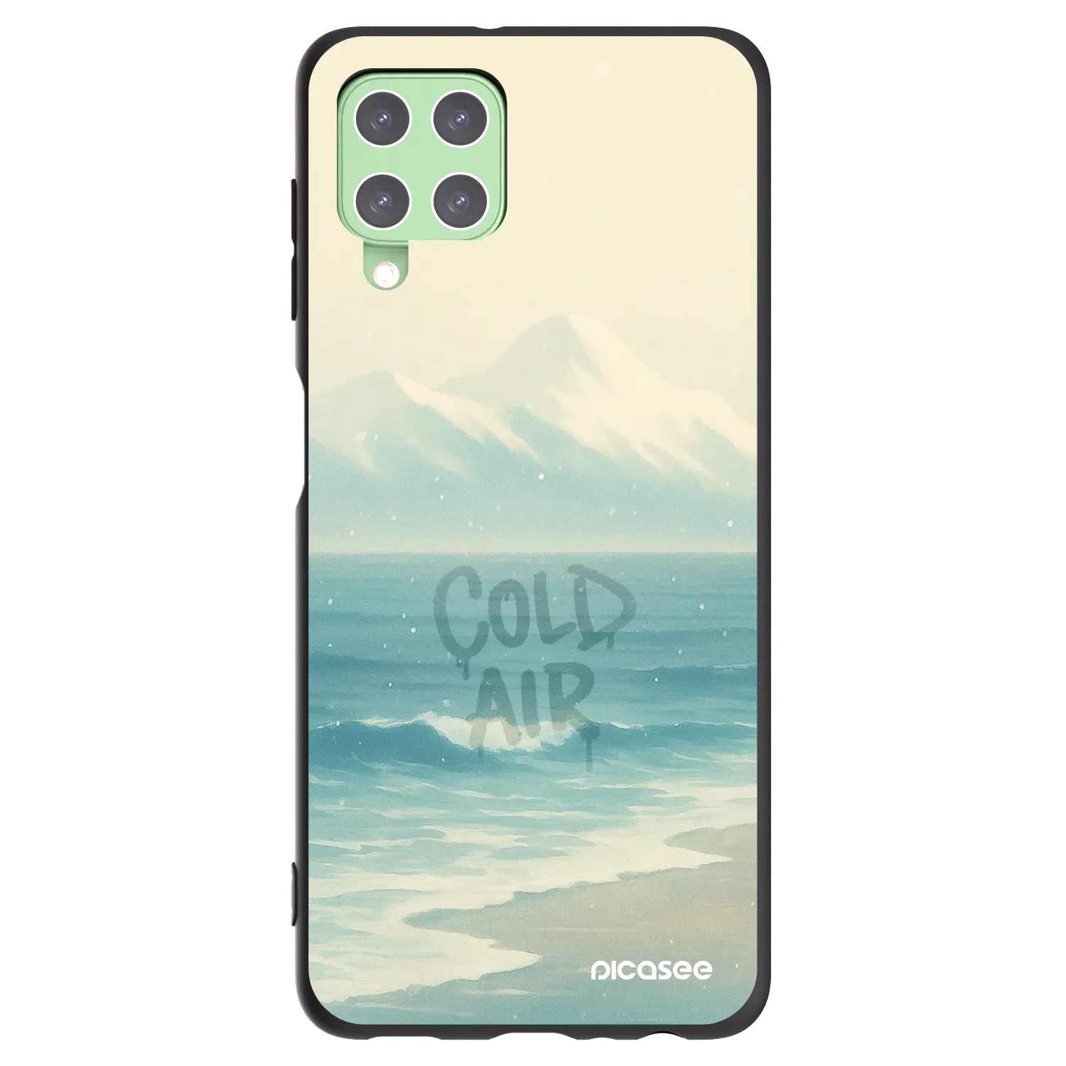 Picasee Samsung Galaxy A22 A225F 4G Hülle - Schwarzes Silikon - COLD AIR