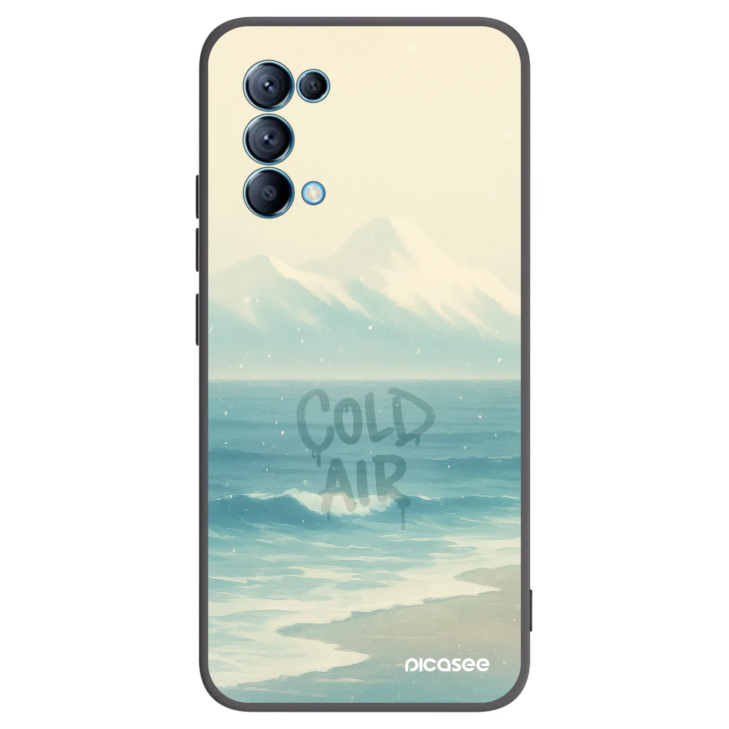 Picasee OPPO A16s Hülle - Schwarzes Silikon - COLD AIR