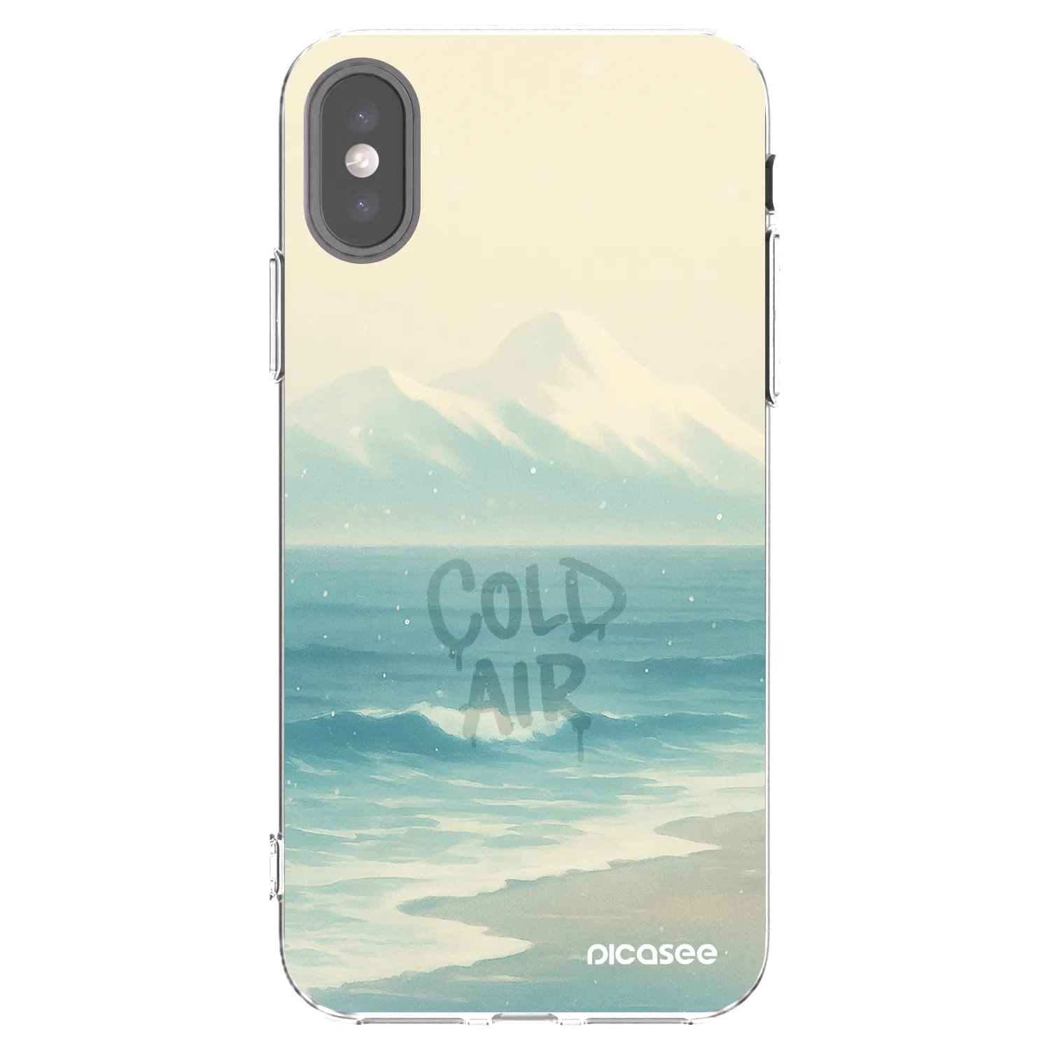Picasee Apple iPhone X/XS Hülle - Transparentes Silikon - COLD AIR