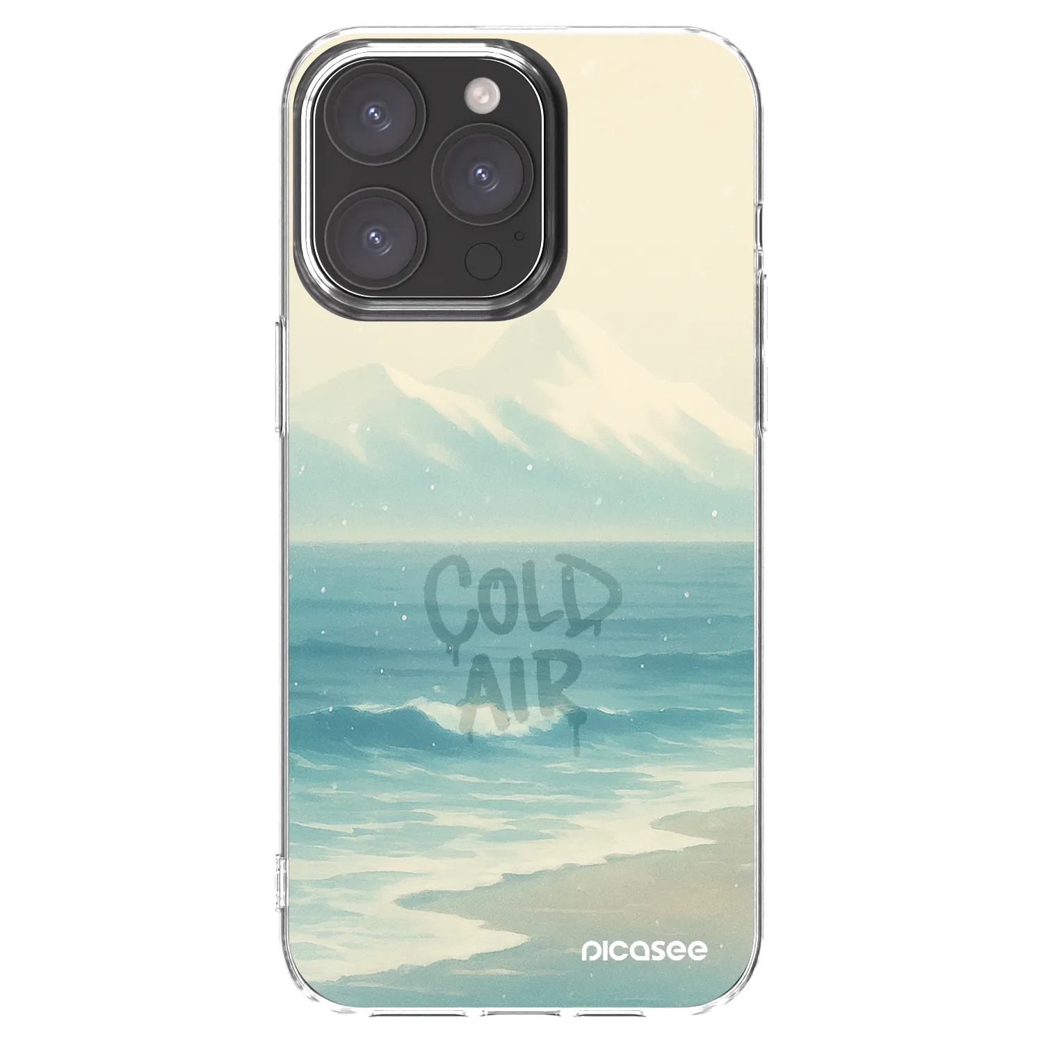 Picasee Apple iPhone 15 Pro Max Hülle - Transparentes Silikon - COLD AIR