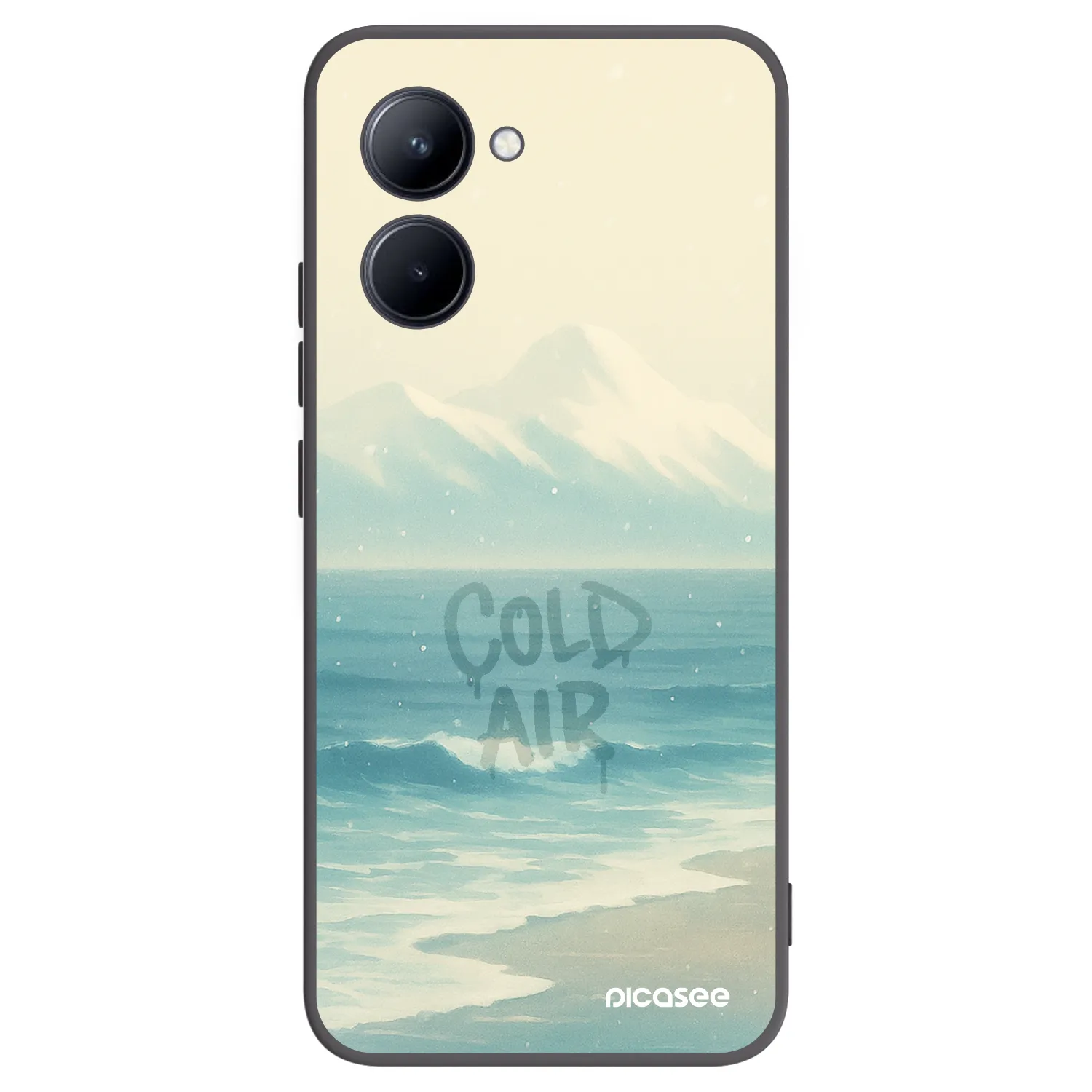 Picasee Realme C33 (2023) Hülle - Schwarzes Silikon - COLD AIR