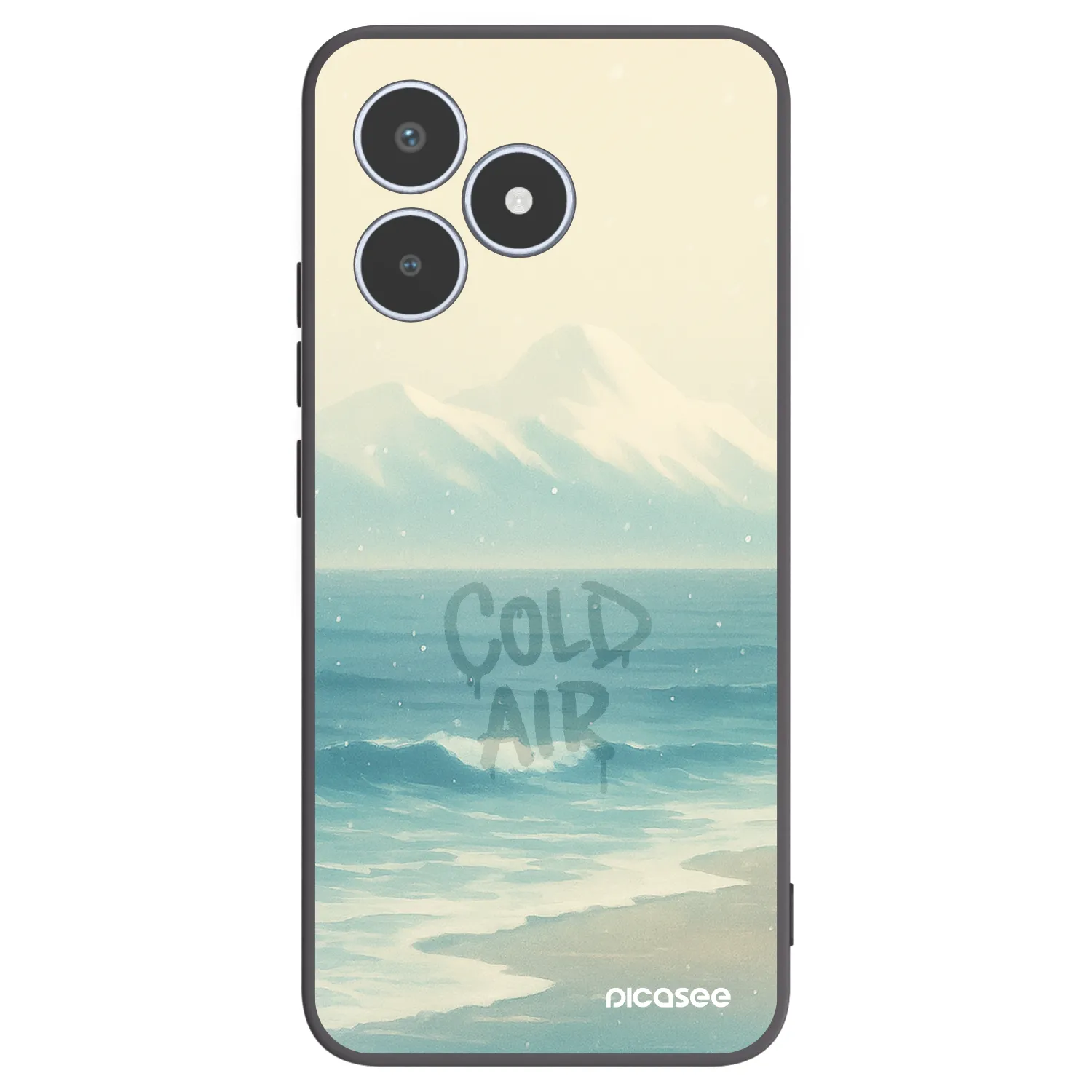 Picasee Realme C53 Hülle - Schwarzes Silikon - COLD AIR