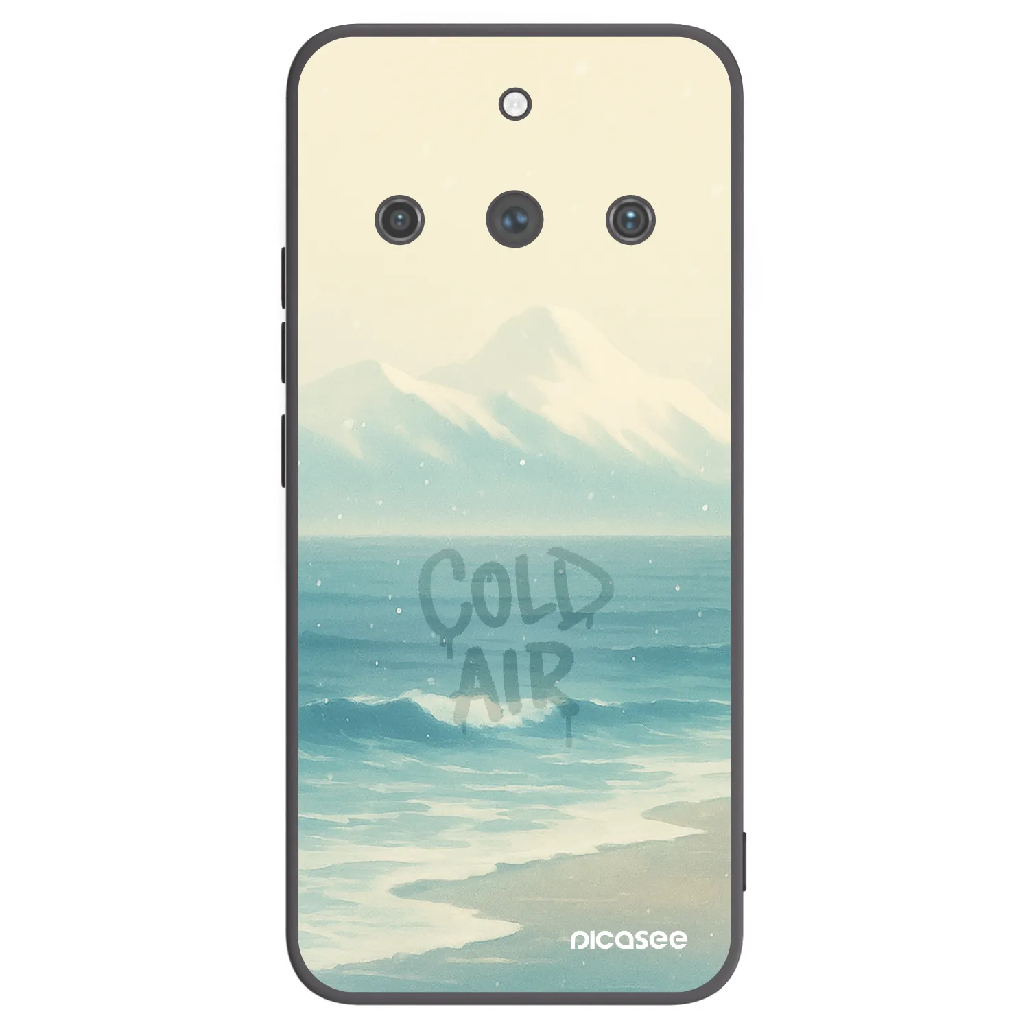 Picasee Realme 11 Pro+ Hülle - Schwarzes Silikon - COLD AIR