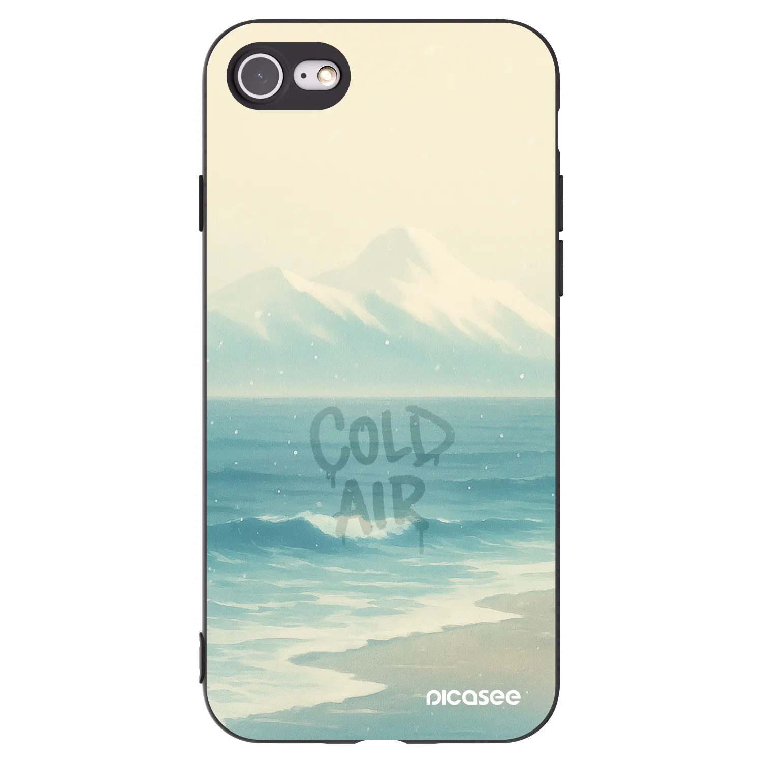 Picasee Apple iPhone 8 Hülle - Schwarzes Silikon - COLD AIR