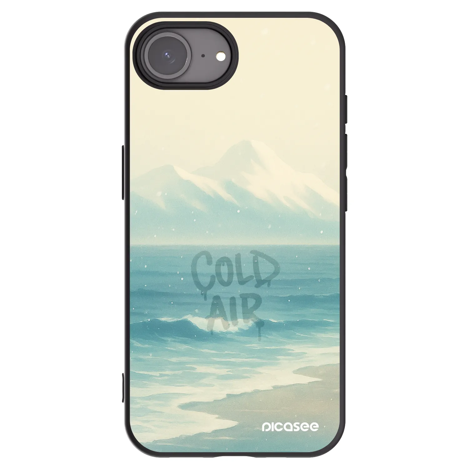 Picasee Apple iPhone 16e Hülle - Schwarzes Silikon - COLD AIR