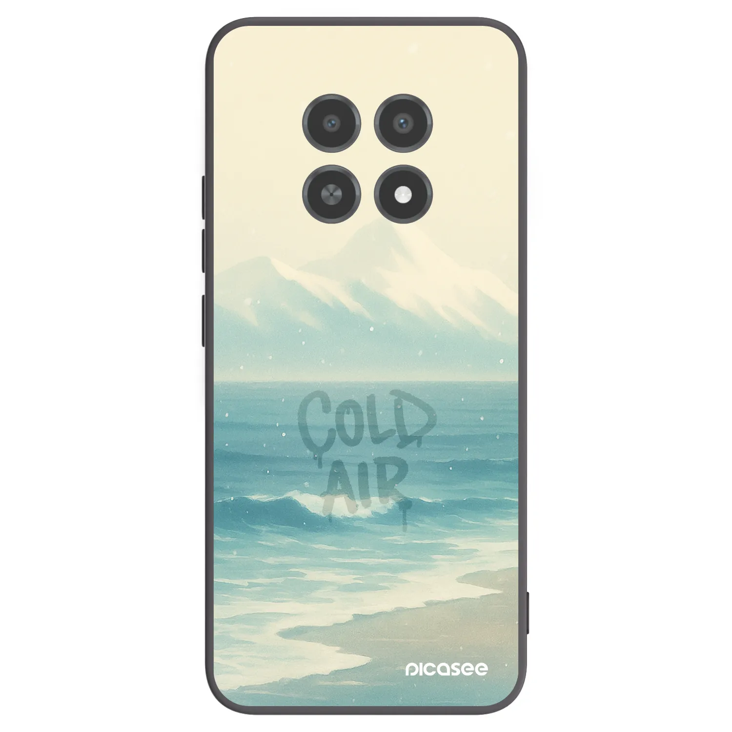 Picasee Realme 12X Hülle - Schwarzes Silikon - COLD AIR