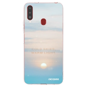 Picasee Samsung Galaxy A20s Hülle - Transparentes Silikon - COLD SKIES