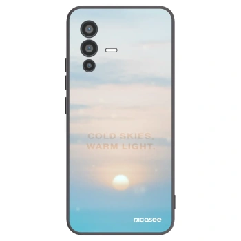 Picasee Vivo V23 5G Hülle - Schwarzes Silikon - COLD SKIES