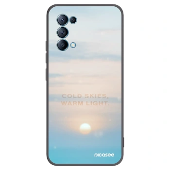 Picasee OPPO Reno 5 5G Hülle - Schwarzes Silikon - COLD SKIES