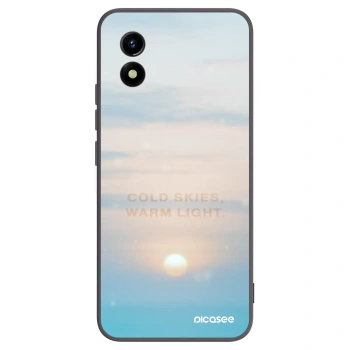 Picasee Vivo Y01 Hülle - Schwarzes Silikon - COLD SKIES