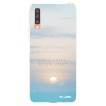 Picasee Samsung Galaxy A70 A705F Hülle - Transparentes Silikon - COLD SKIES