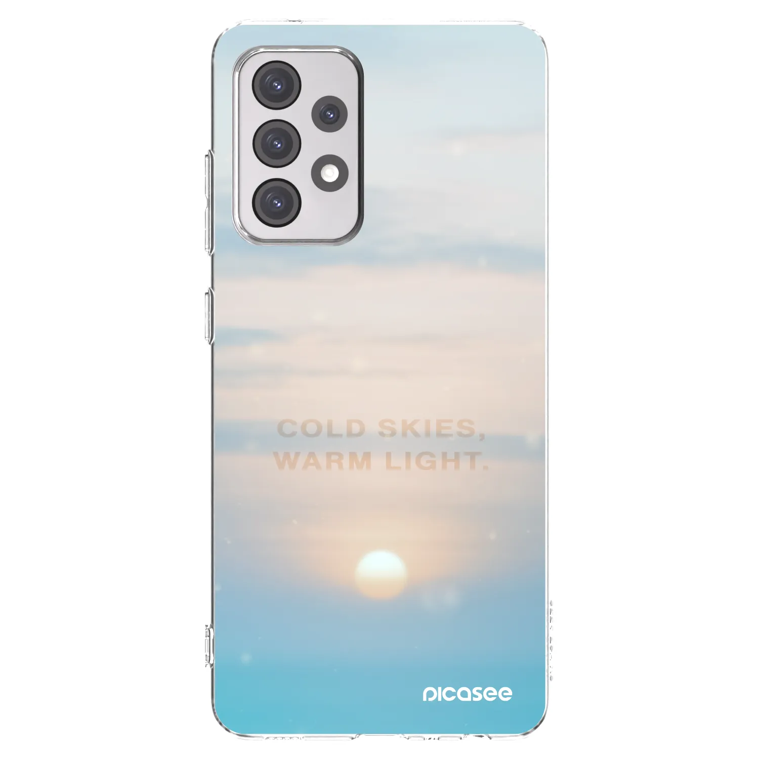 Picasee Samsung Galaxy A52 5G A525F Hülle - Transparentes Silikon - COLD SKIES