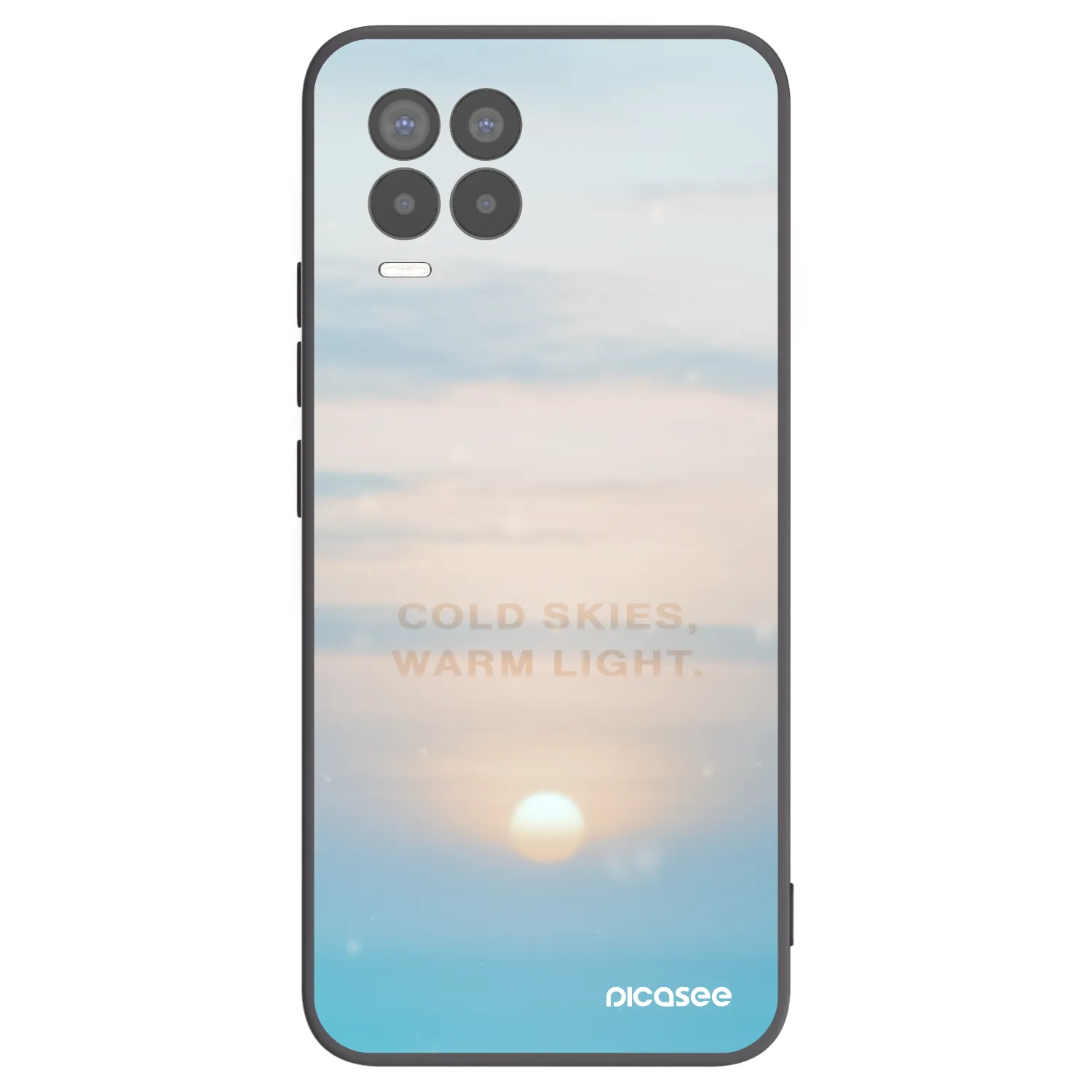 Picasee Realme 8 4G Hülle - Schwarzes Silikon - COLD SKIES