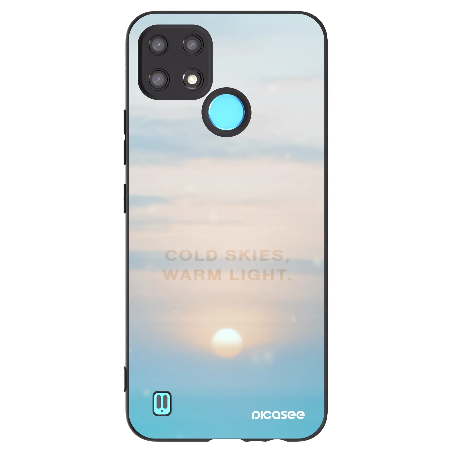 Picasee Realme C21 Hülle - Schwarzes Silikon - COLD SKIES