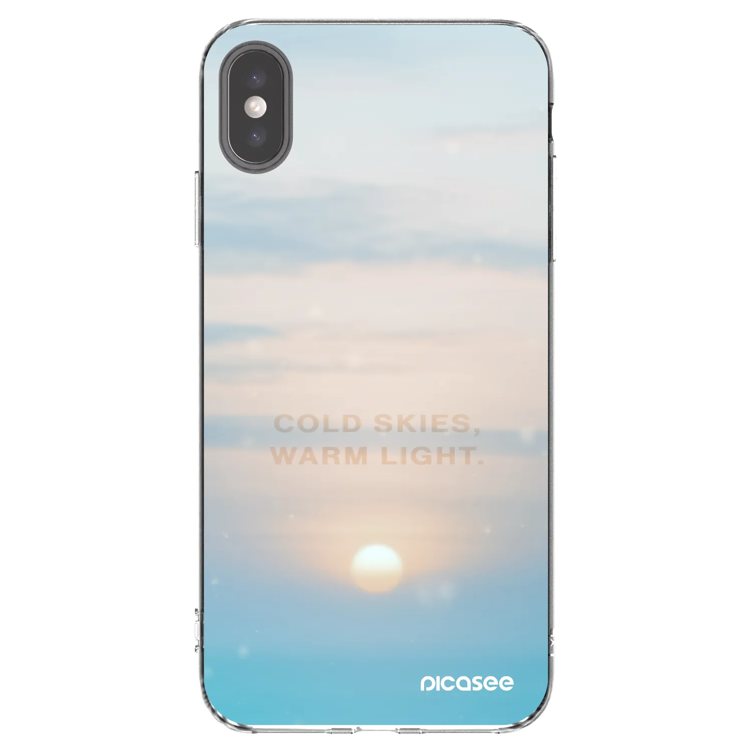 Picasee Apple iPhone XS Max Hülle - Transparentes Silikon - COLD SKIES