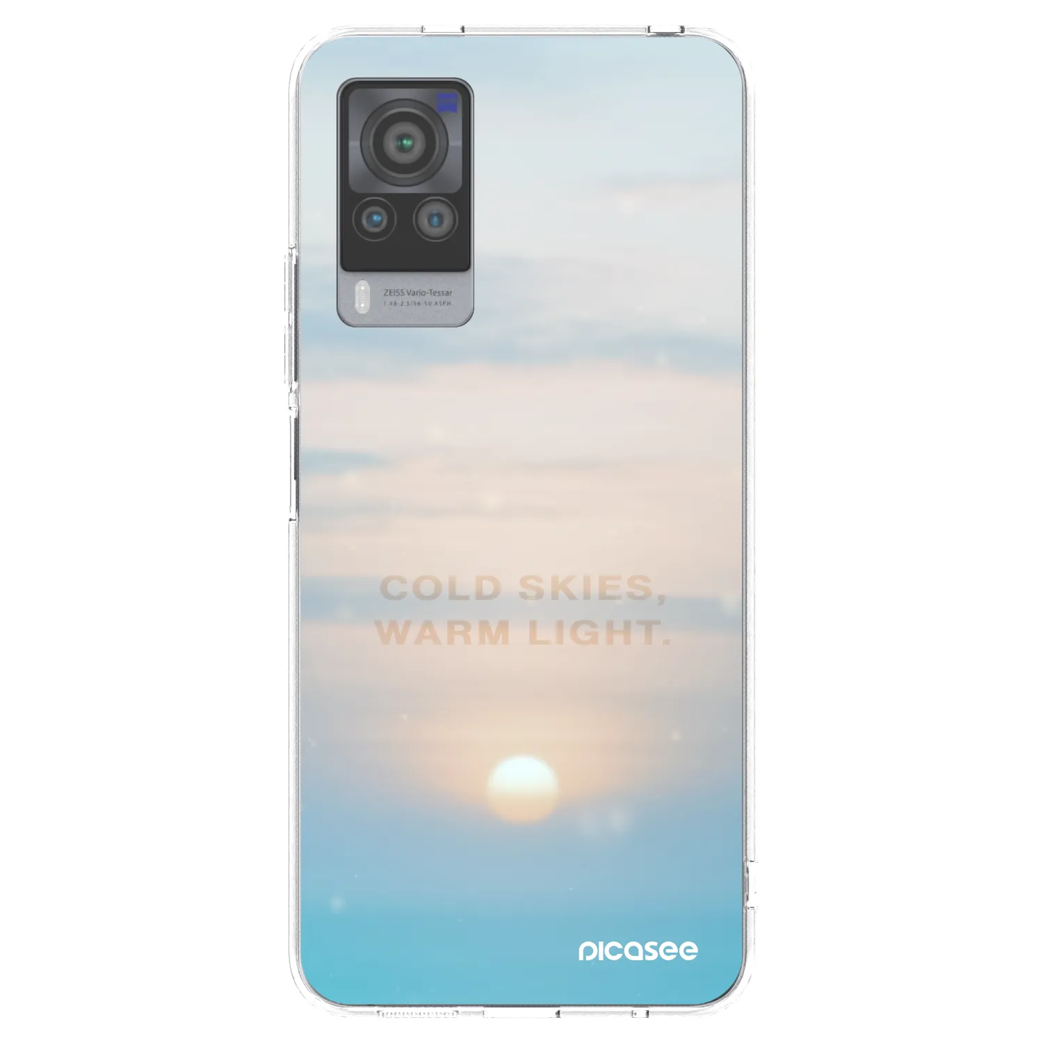 Picasee Vivo X60 Pro 5G Hülle - Transparentes Silikon - COLD SKIES