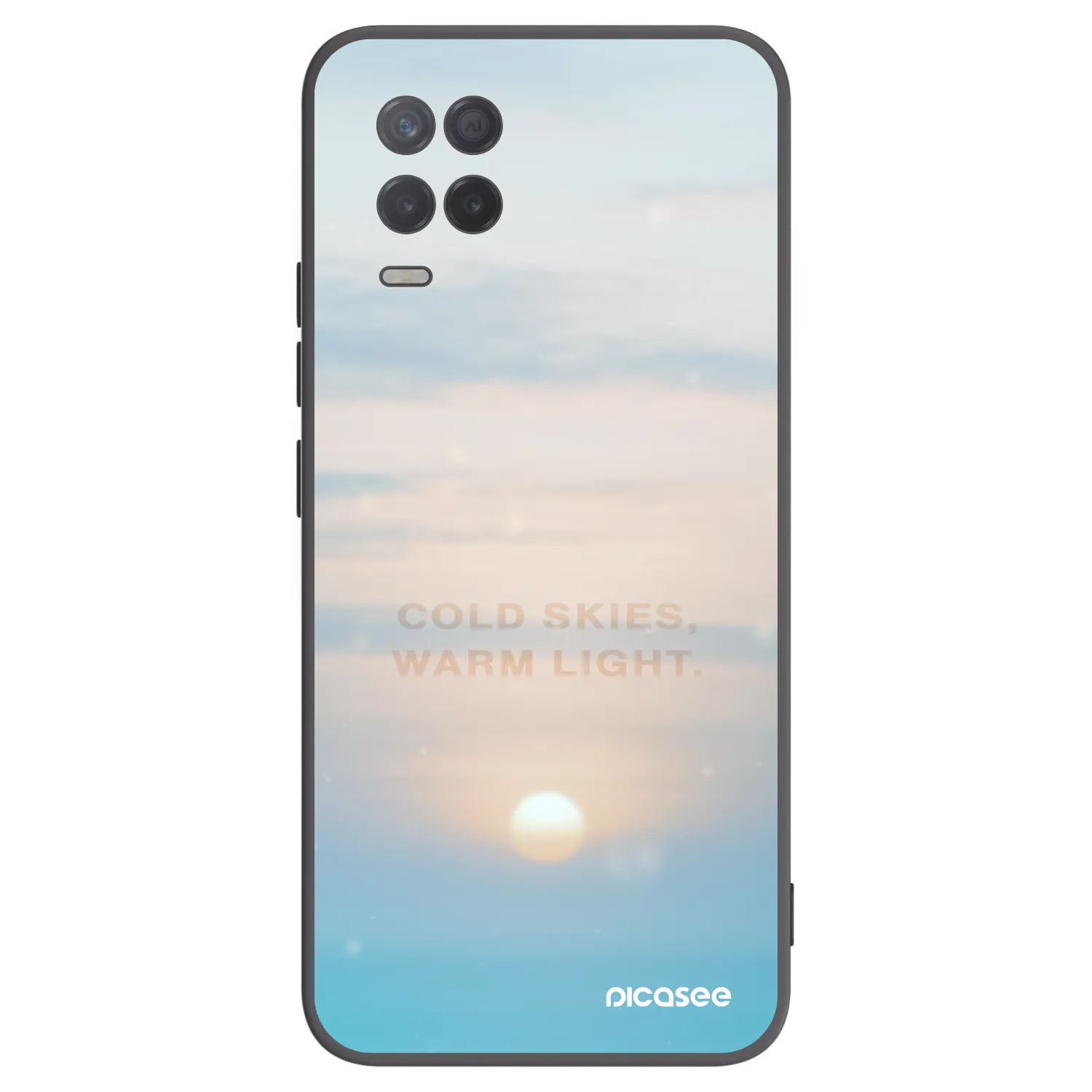 Picasee Realme 8 5G Hülle - Schwarzes Silikon - COLD SKIES